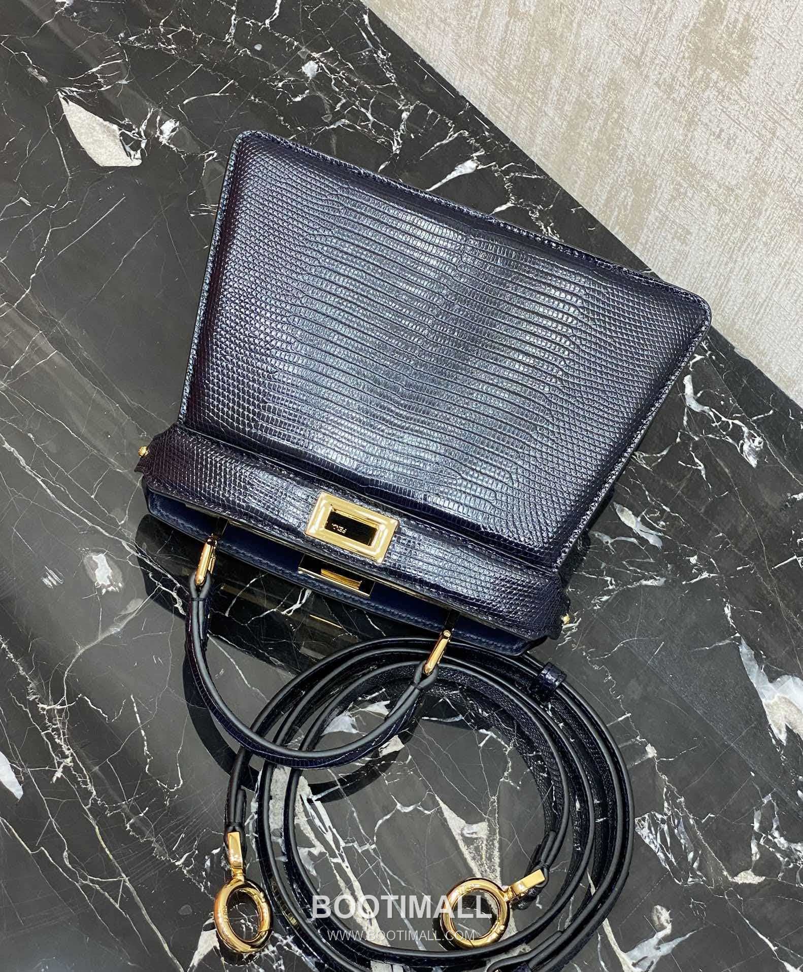 Fendi Peekaboo ISeeU Mini Lizard Leather Bag 펜디 피카부 아이씨유 미니 리자드 레더 백 20cm 4