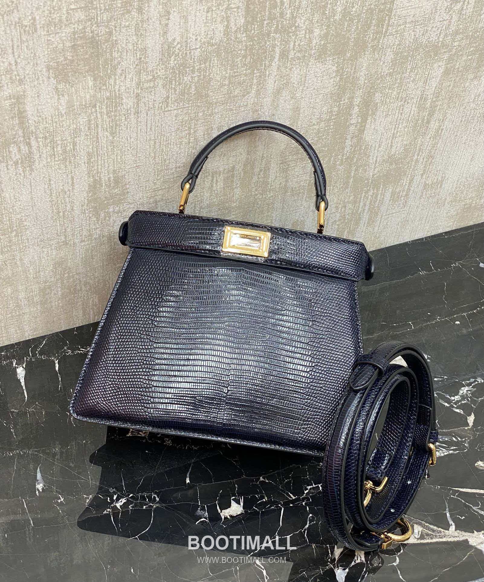 Fendi Peekaboo ISeeU Mini Lizard Leather Bag 펜디 피카부 아이씨유 미니 리자드 레더 백 20cm 7