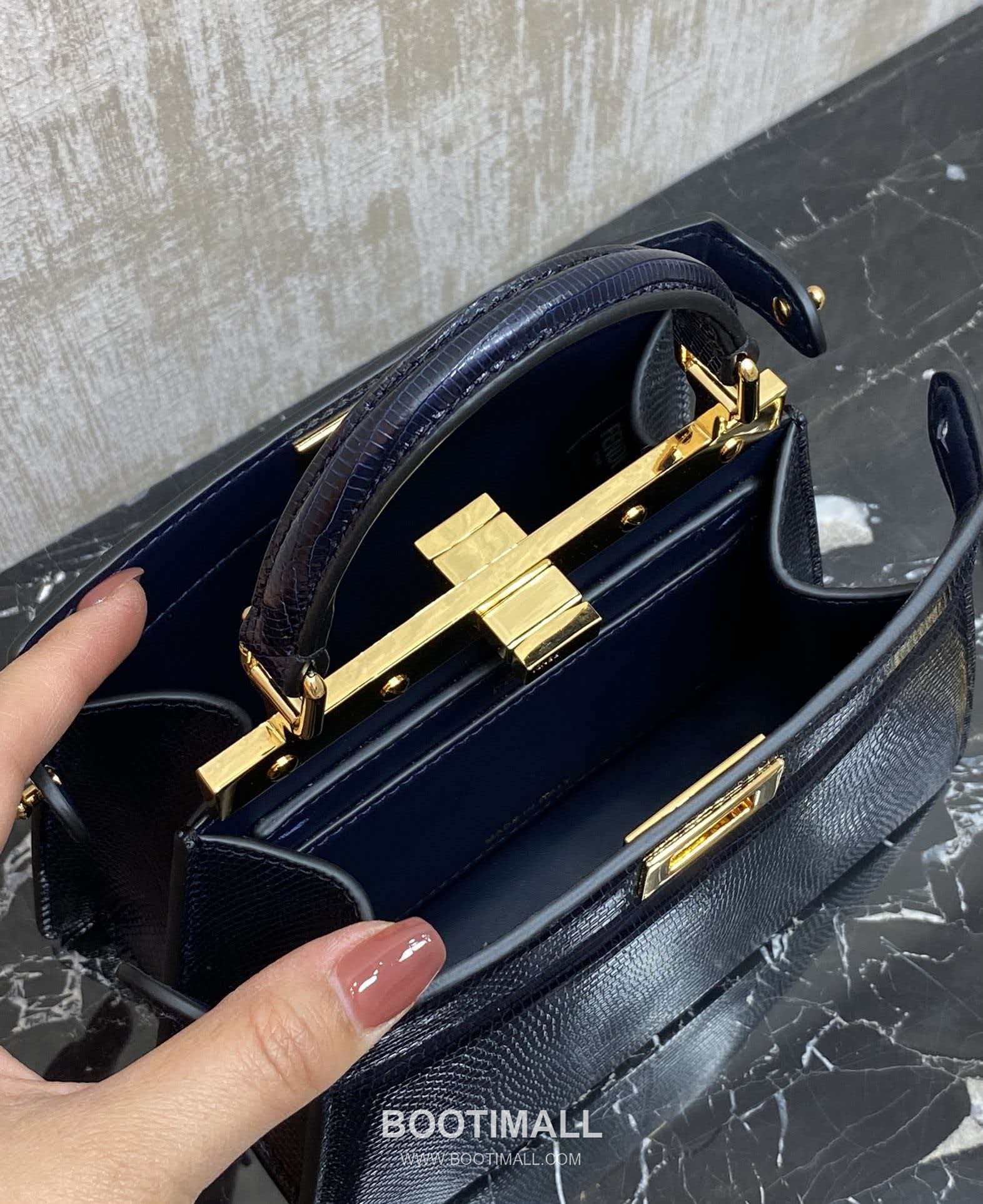 Fendi Peekaboo ISeeU Mini Lizard Leather Bag 펜디 피카부 아이씨유 미니 리자드 레더 백 20cm 8