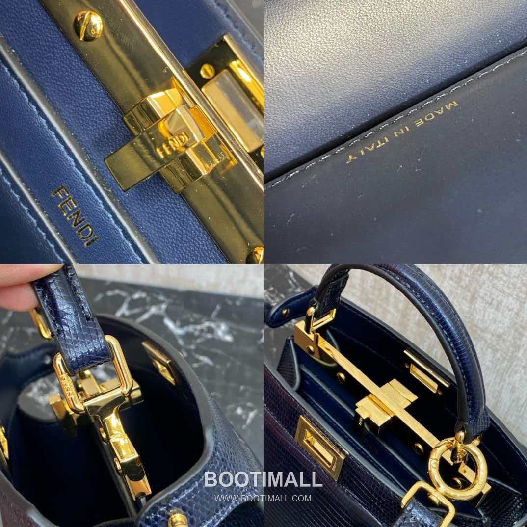 Fendi Peekaboo ISeeU Mini Lizard Leather Bag 펜디 피카부 아이씨유 미니 리자드 레더 백 20cm 9