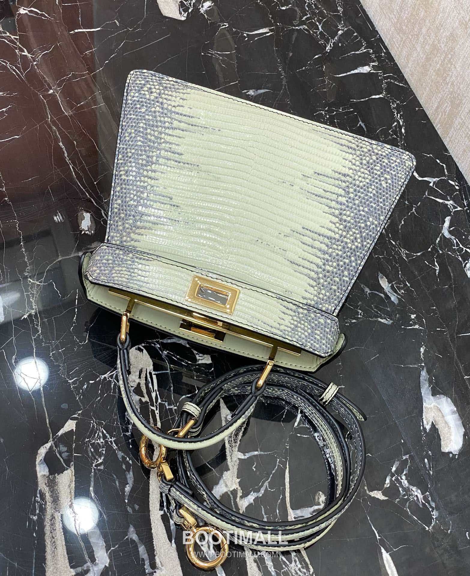 Fendi Peekaboo ISeeU Mini Lizard Leather Bag 펜디 피카부 아이씨유 미니 리자드 레더 백 20cm 3