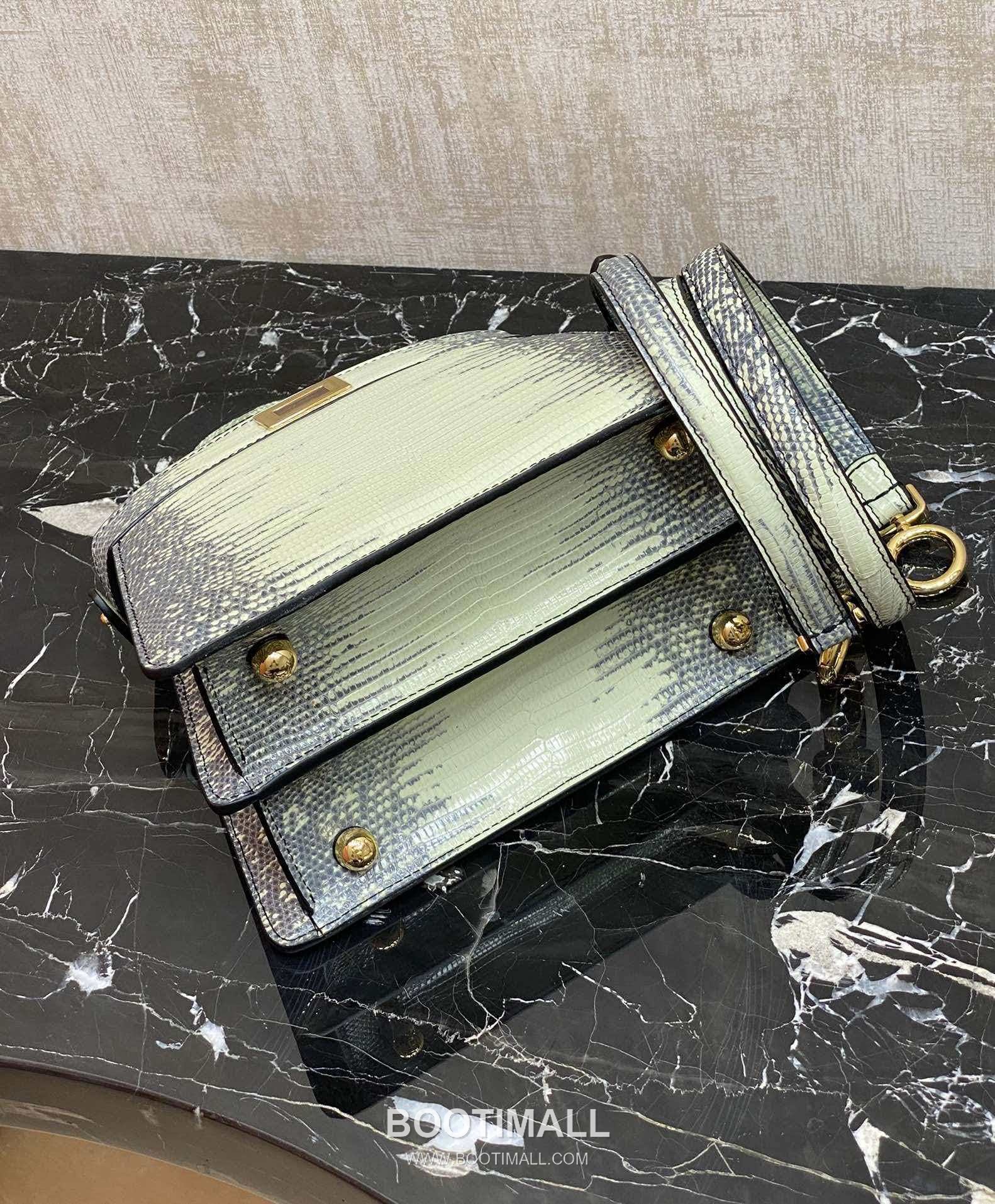 Fendi Peekaboo ISeeU Mini Lizard Leather Bag 펜디 피카부 아이씨유 미니 리자드 레더 백 20cm 4