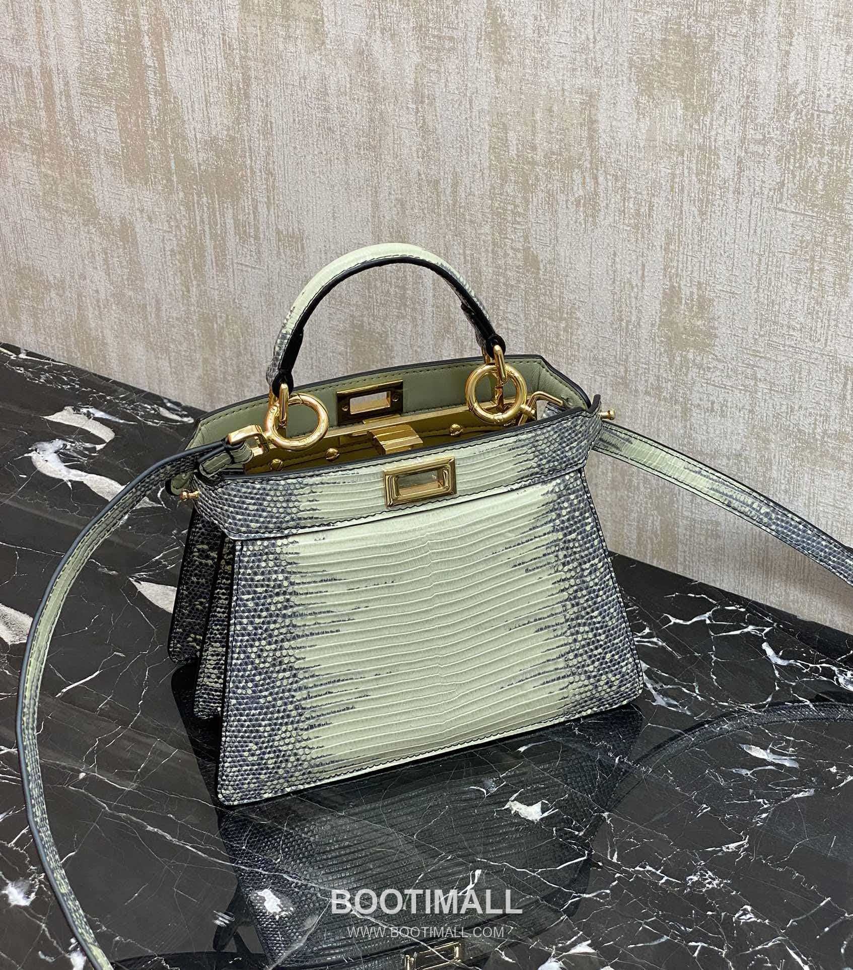 Fendi Peekaboo ISeeU Mini Lizard Leather Bag 펜디 피카부 아이씨유 미니 리자드 레더 백 20cm 8