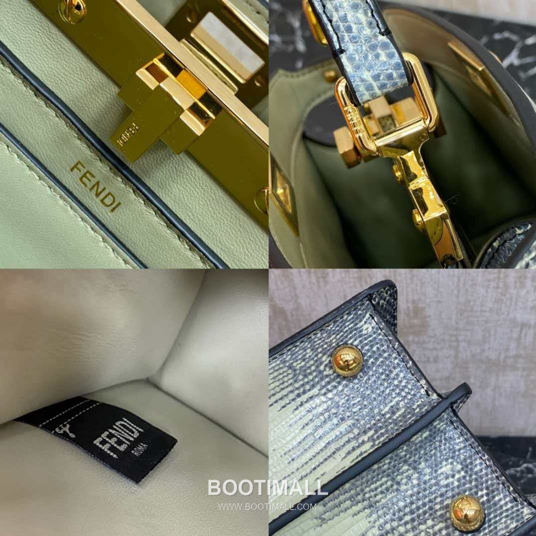 Fendi Peekaboo ISeeU Mini Lizard Leather Bag 펜디 피카부 아이씨유 미니 리자드 레더 백 20cm 9