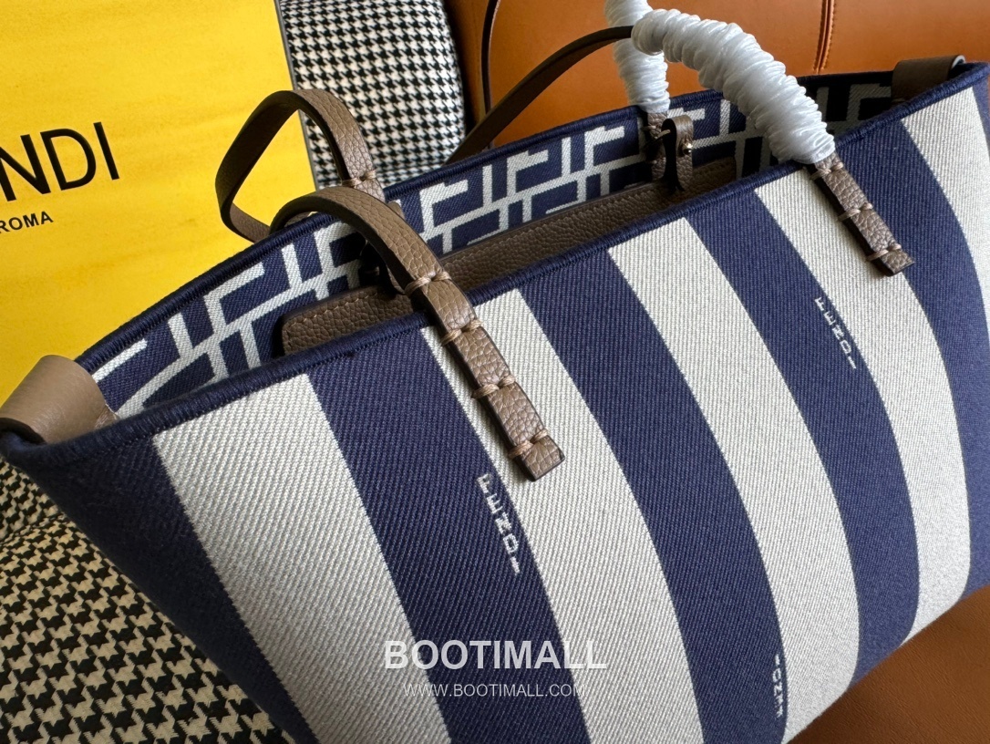 Fendi Baguette Small Tote Pequin FF Jacquard Fabric Bag 펜디 바게트 스몰 토트 페퀸 FF 자카드 패브릭 백 23cm 6