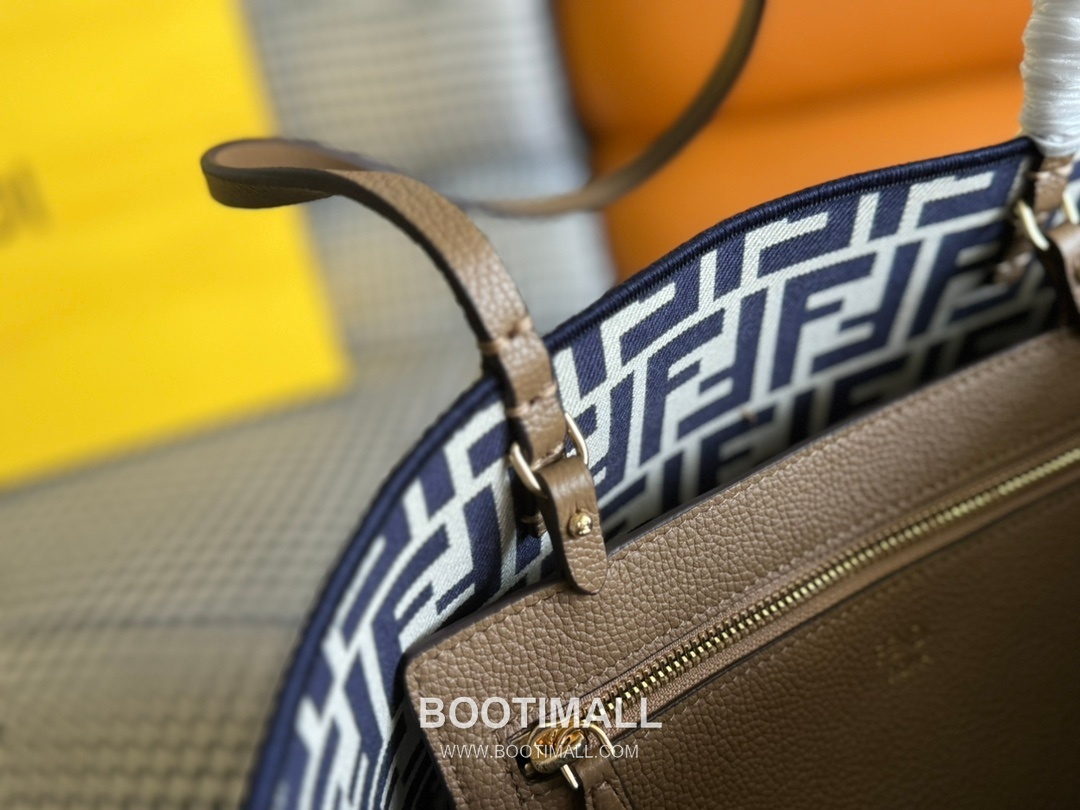 Fendi Baguette Small Tote Pequin FF Jacquard Fabric Bag 펜디 바게트 스몰 토트 페퀸 FF 자카드 패브릭 백 23cm 7