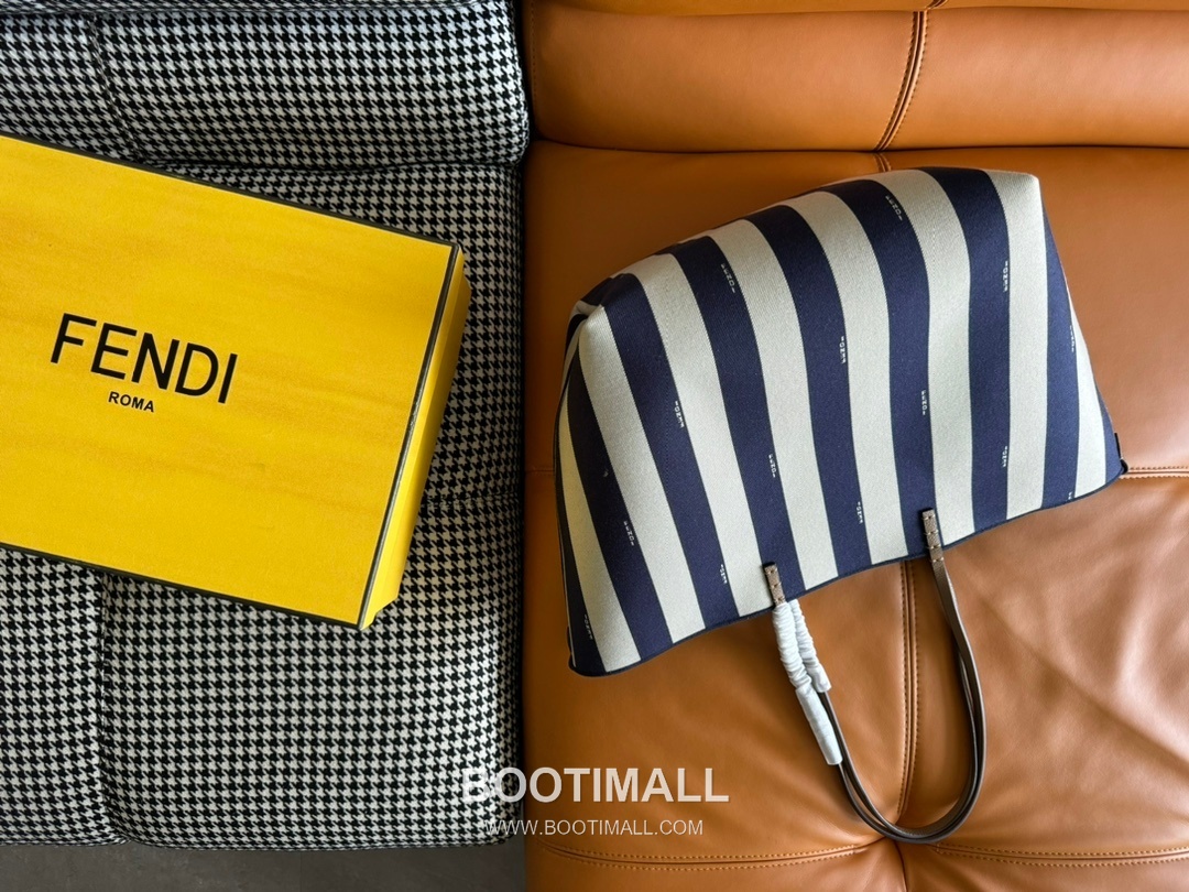 Fendi Baguette Large Tote Pequin FF Jacquard Fabric Bag 펜디 바게트 라지 토트 페퀸 FF 자카드 패브릭 백 35cm 6