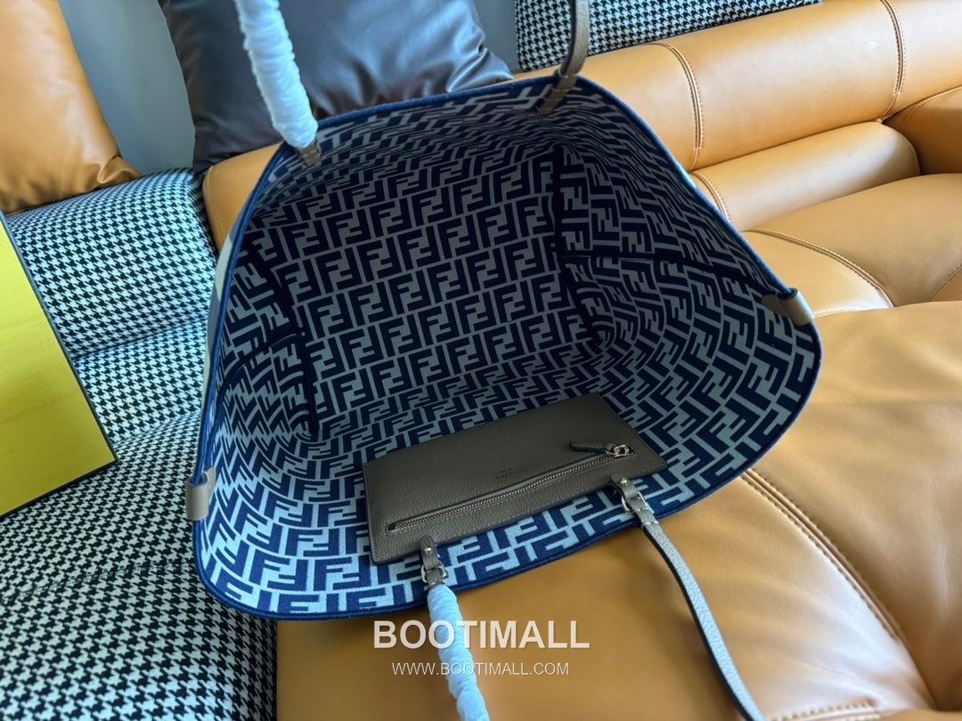 Fendi Baguette Large Tote Pequin FF Jacquard Fabric Bag 펜디 바게트 라지 토트 페퀸 FF 자카드 패브릭 백 35cm 7