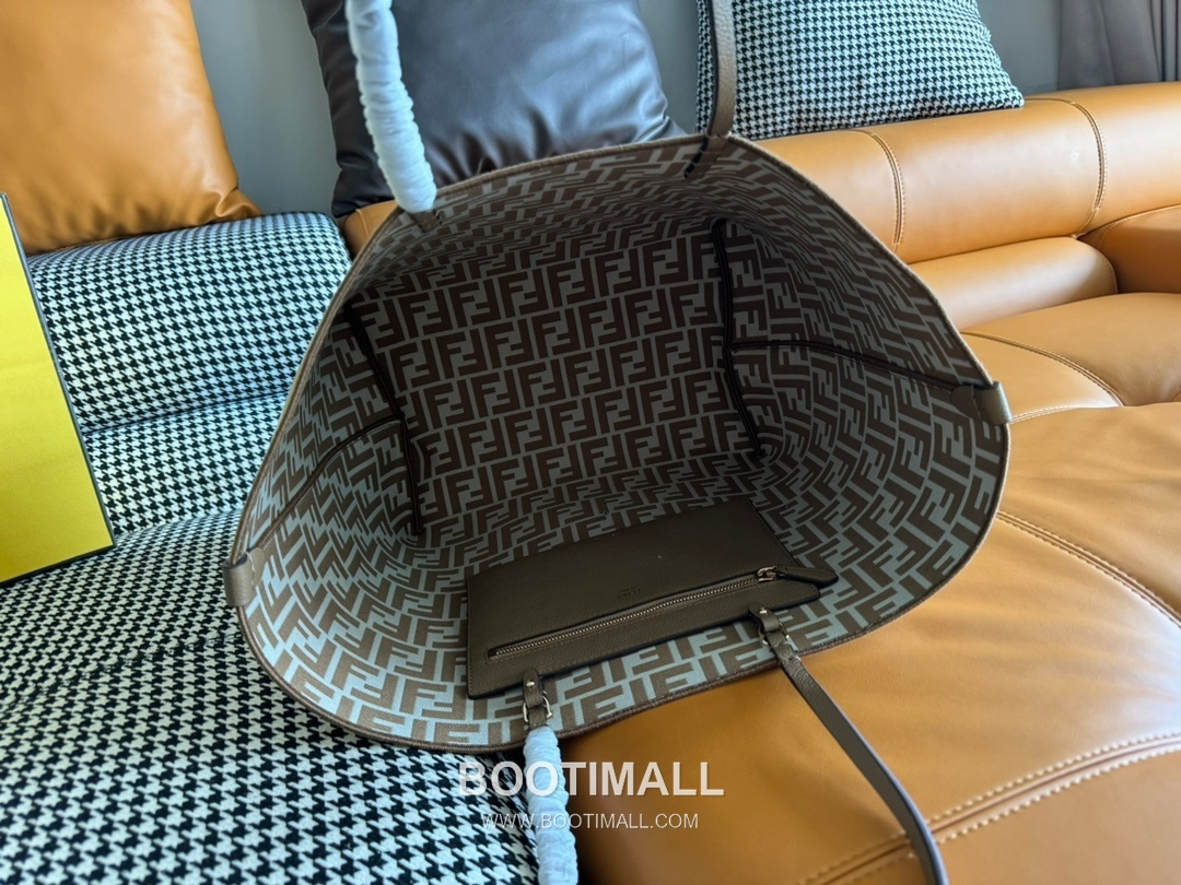 Fendi Baguette Large Tote Pequin FF Jacquard Fabric Bag 펜디 바게트 라지 토트 페퀸 FF 자카드 패브릭 백 35cm 6