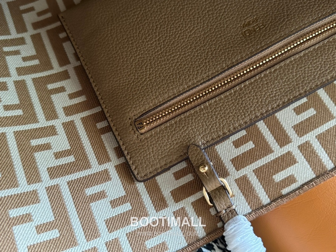 Fendi Baguette Large Tote Pequin FF Jacquard Fabric Bag 펜디 바게트 라지 토트 페퀸 FF 자카드 패브릭 백 35cm 7