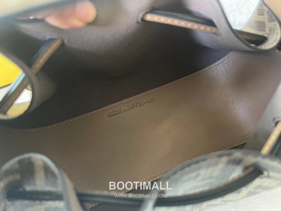 Fendi Mini Drawstring FF Print PU Fabric Bag 펜디 미니 드로스트링 FF 프린트 PU 패브릭 백 21.5cm 8