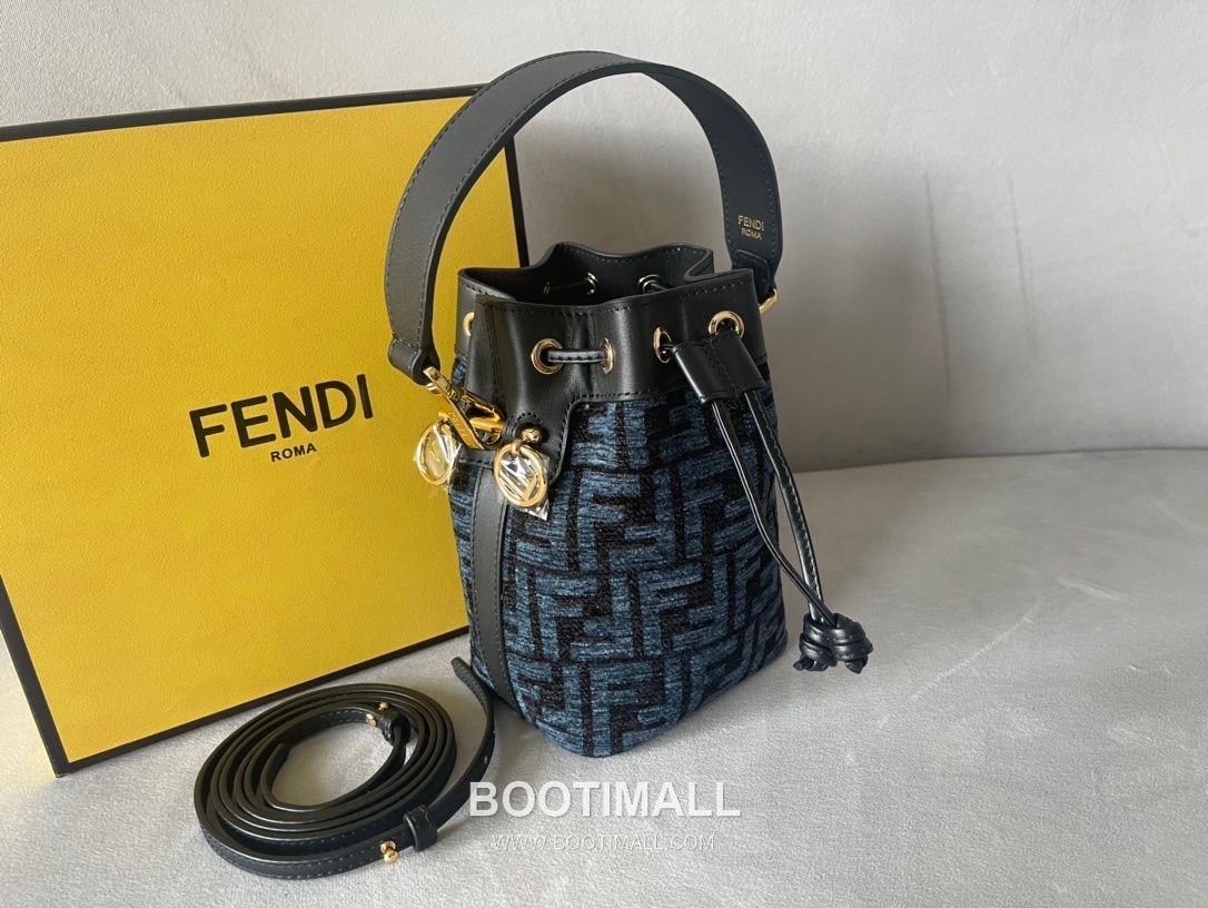 Fendi Mon Tresor Small FF Chenille Bucket Bag 펜디 몬 트레조 스몰 FF 셰닐 버킷백 18cm 2