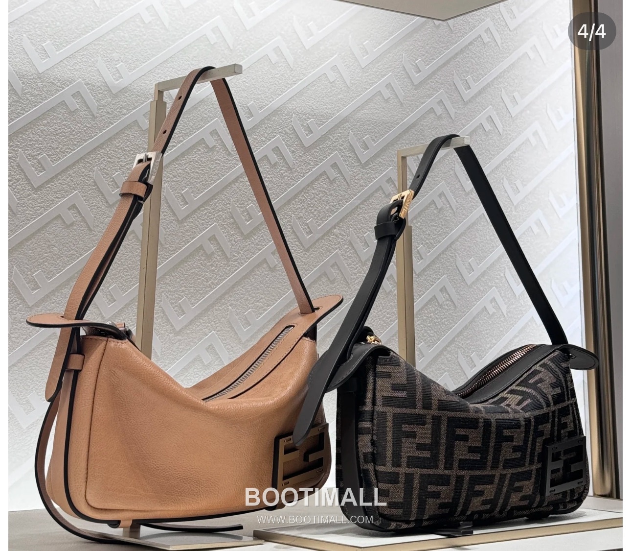 Fendi Simply FF Matte Calfskin Beige Shoulder Bag 펜디 심플리 FF 무광 카프스킨 베이지 숄더백 35cm 2