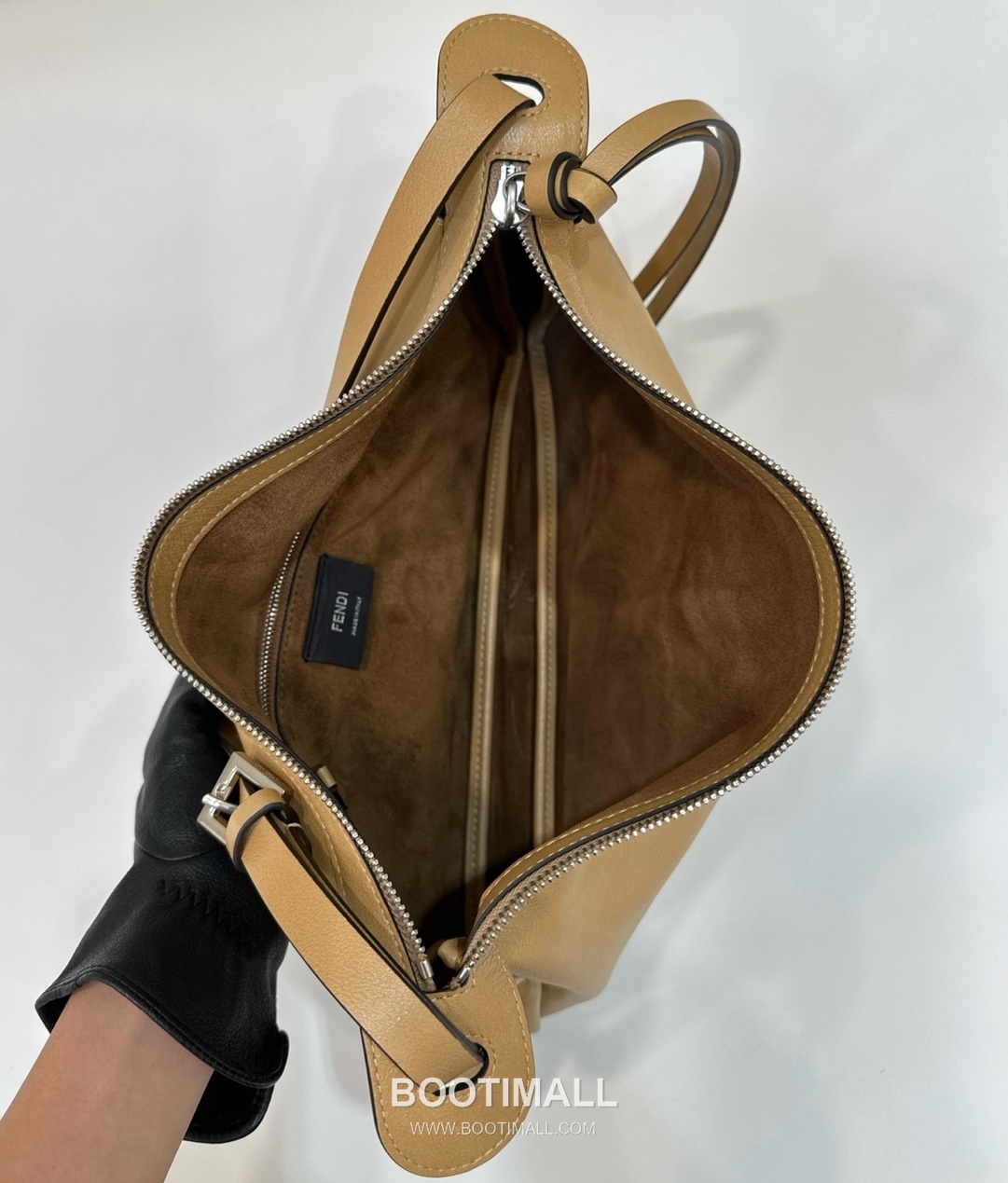 Fendi Simply FF Matte Calfskin Beige Shoulder Bag 펜디 심플리 FF 무광 카프스킨 베이지 숄더백 35cm 11