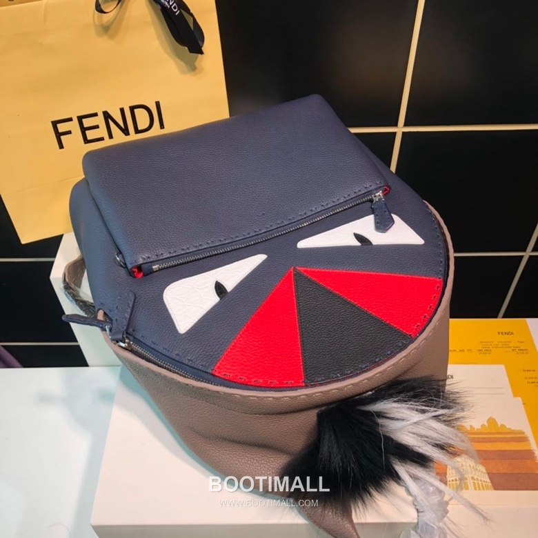 Fendi Bag Bugs Togo Leather Backpack 펜디 백버그 토고 레더 백팩 34cm 4