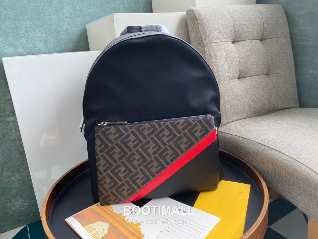 Fendi FF Nylon Backpack 펜디 FF 나일론 백팩 7012M70 32cm 1