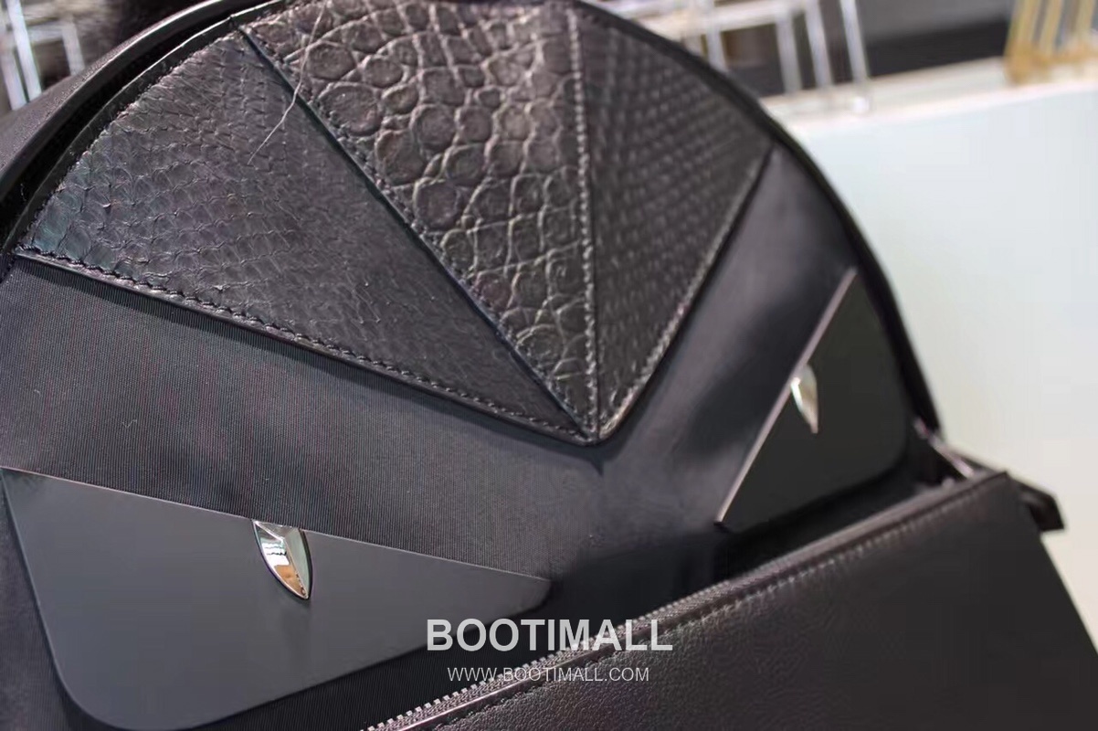 Fendi Bag Bugs Nylon Exotic Leather Backpack 펜디 백 버그스 나일론 엑조틱 레더 백팩 7012M75 34cm 4