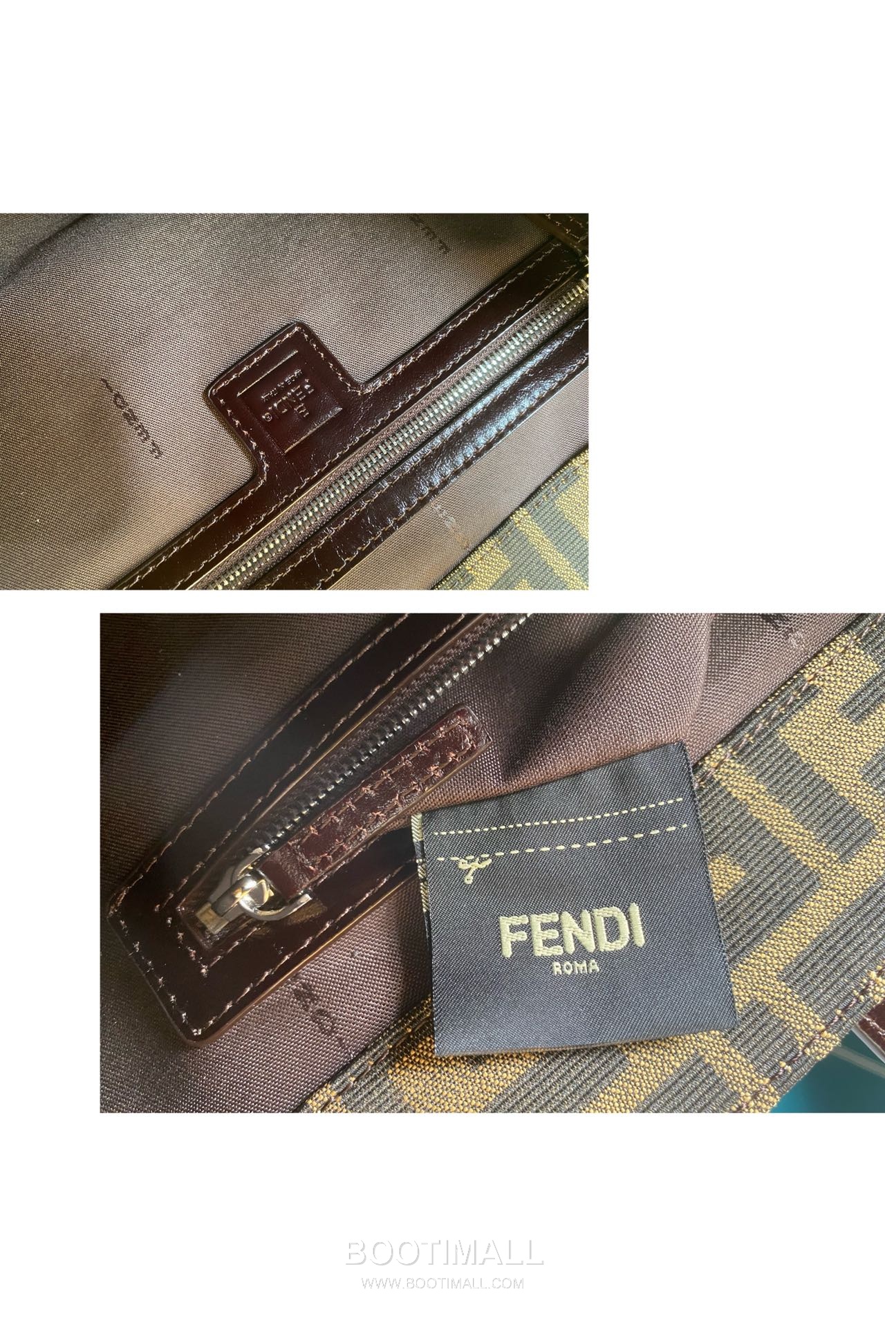 Fendi Vintage Vintage Monogram Backpack Canvas Burgundy 펜디 빈티지 모노그램 백팩 캔버스 버건디 28cm 9