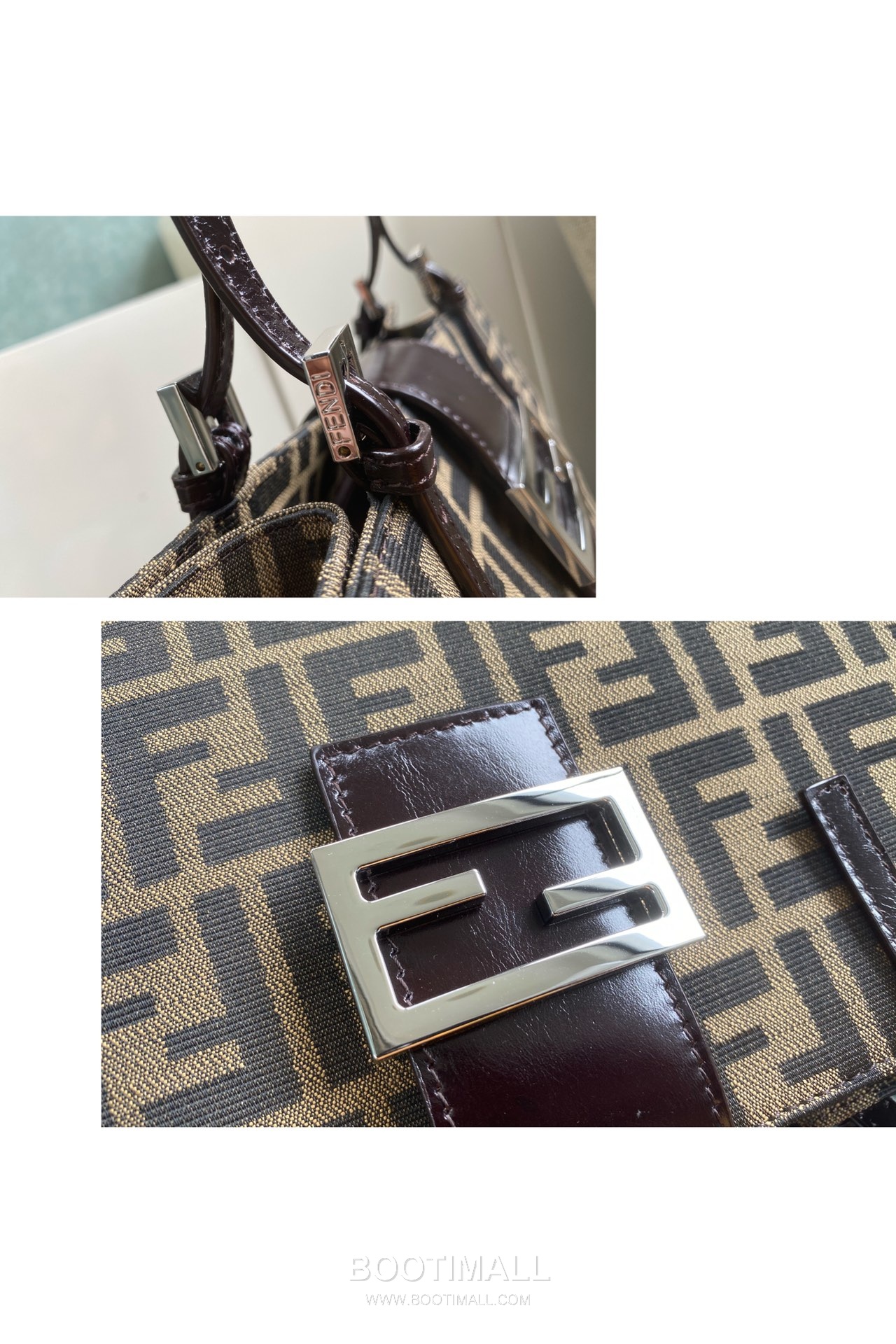 Fendi Vintage Vintage Monogram Backpack Canvas Burgundy 펜디 빈티지 모노그램 백팩 캔버스 버건디 28cm 10