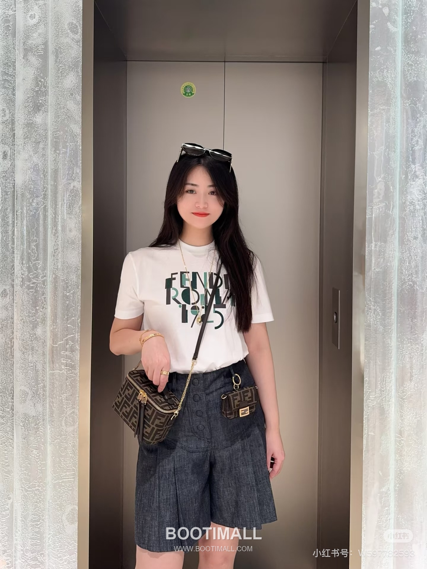 Fendi FF Jacquard Vanity Fabric Tobacco Brown Zip Wallet 펜디 FF 자카드 베니티 패브릭 토바코 브라운 지퍼지갑 16cm 1