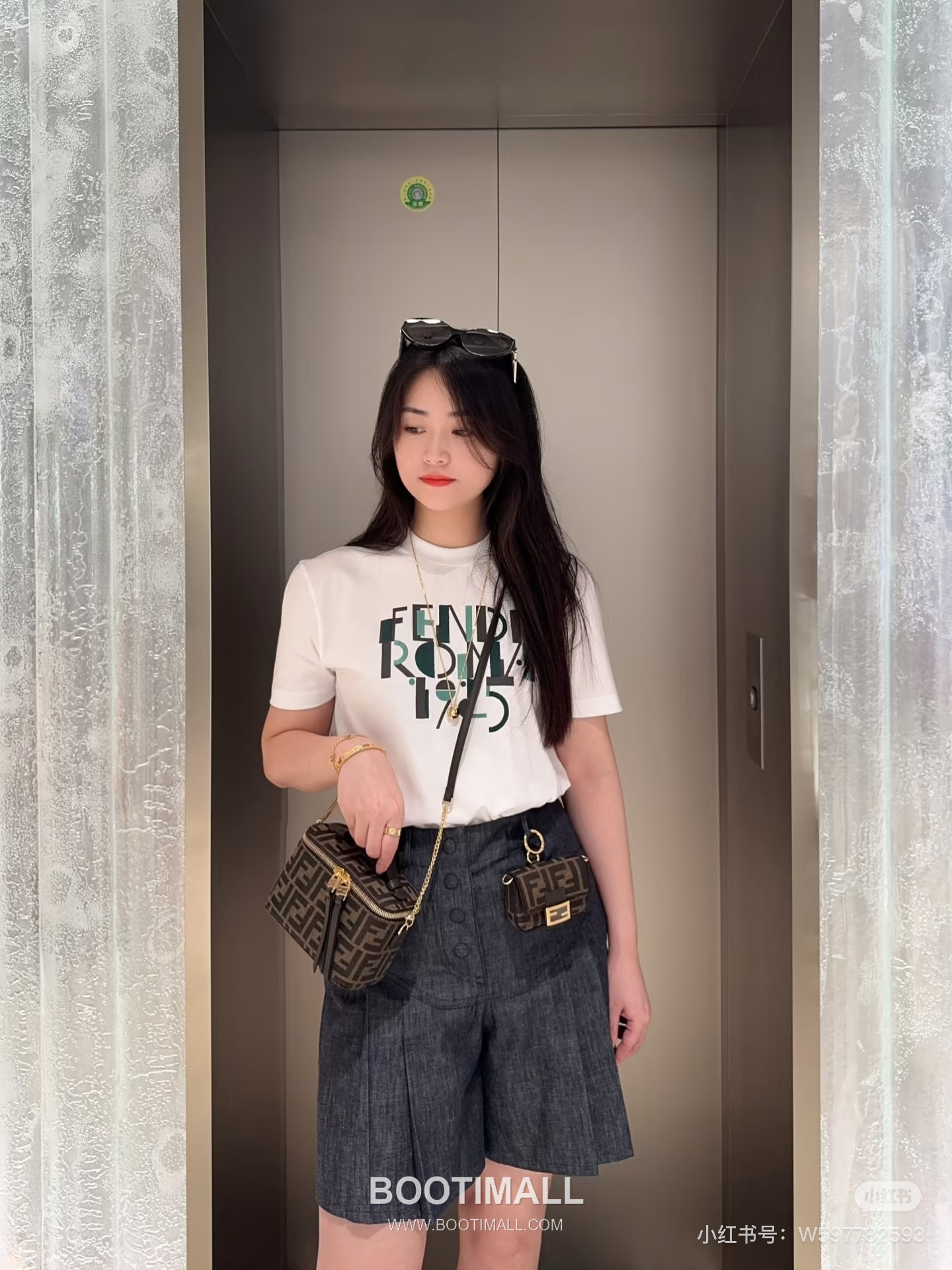 Fendi FF Jacquard Vanity Fabric Tobacco Brown Zip Wallet 펜디 FF 자카드 베니티 패브릭 토바코 브라운 지퍼지갑 16cm 2