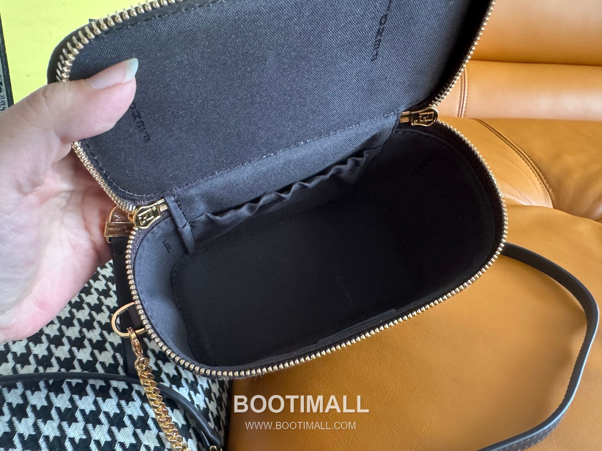 Fendi FF Jacquard Vanity Fabric Tobacco Brown Zip Wallet 펜디 FF 자카드 베니티 패브릭 토바코 브라운 지퍼지갑 16cm 9