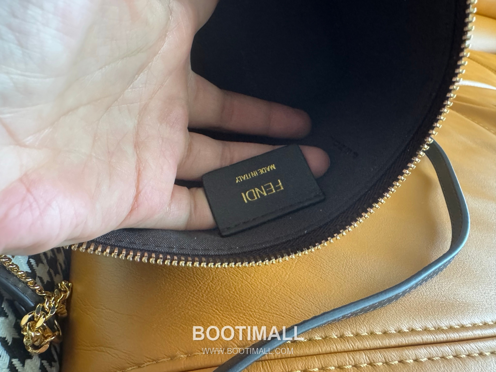 Fendi FF Jacquard Vanity Fabric Tobacco Brown Zip Wallet 펜디 FF 자카드 베니티 패브릭 토바코 브라운 지퍼지갑 16cm 10