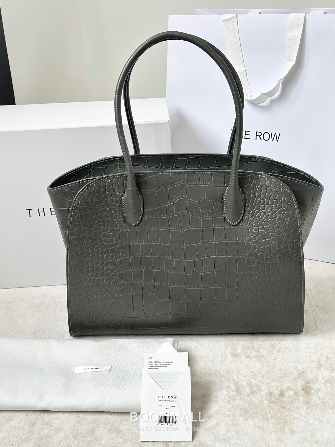 The Row Marlo 14 Crocodile Embossed Leather Tote Bag 더로우 마를로 14 크로커다일 엠보스 가죽 토트백 8823 36cm 1