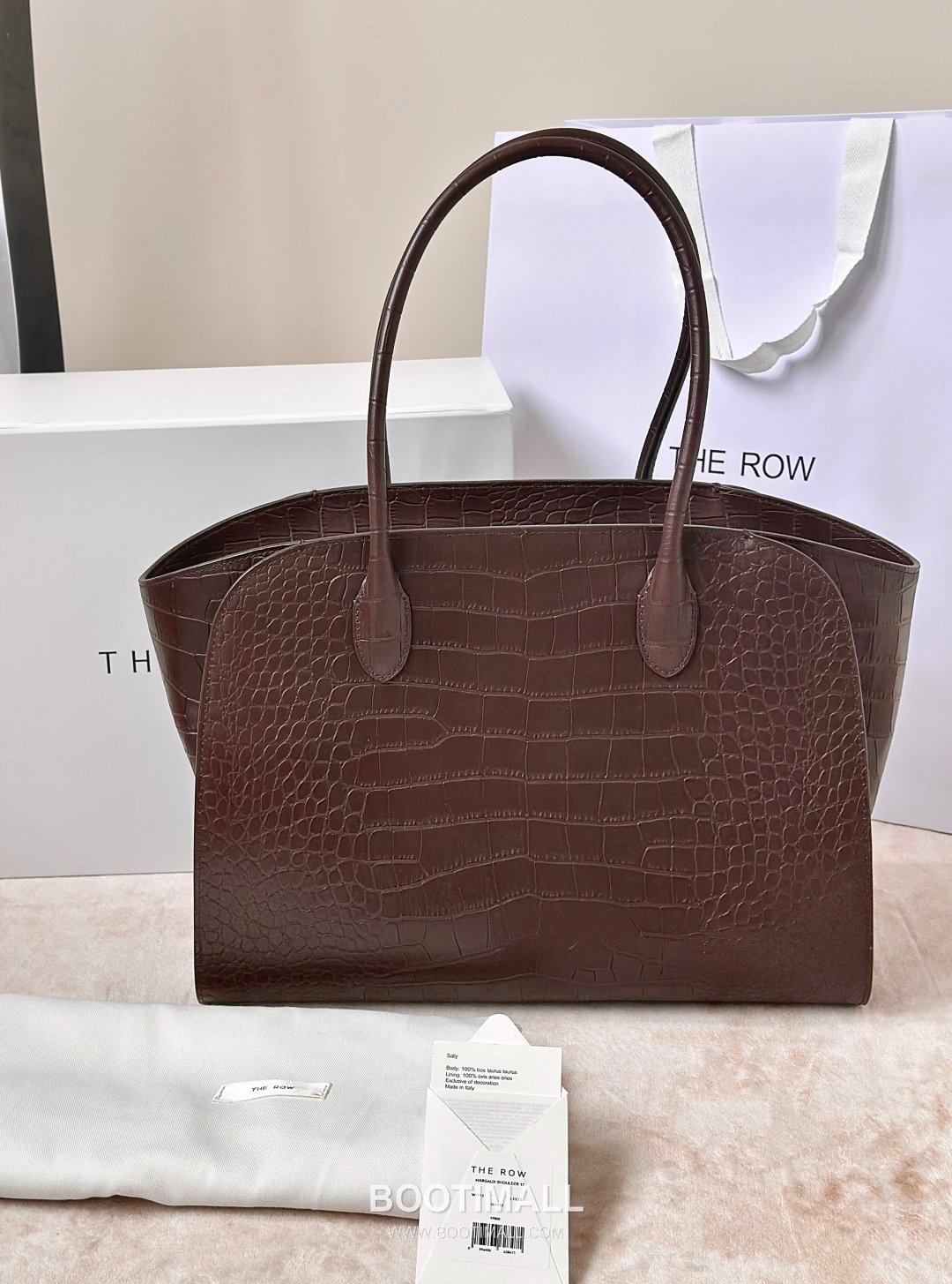 The Row Marlo 14 Crocodile Embossed Leather Tote Bag 더로우 마를로 14 크로커다일 엠보스 가죽 토트백 8823 36cm 1