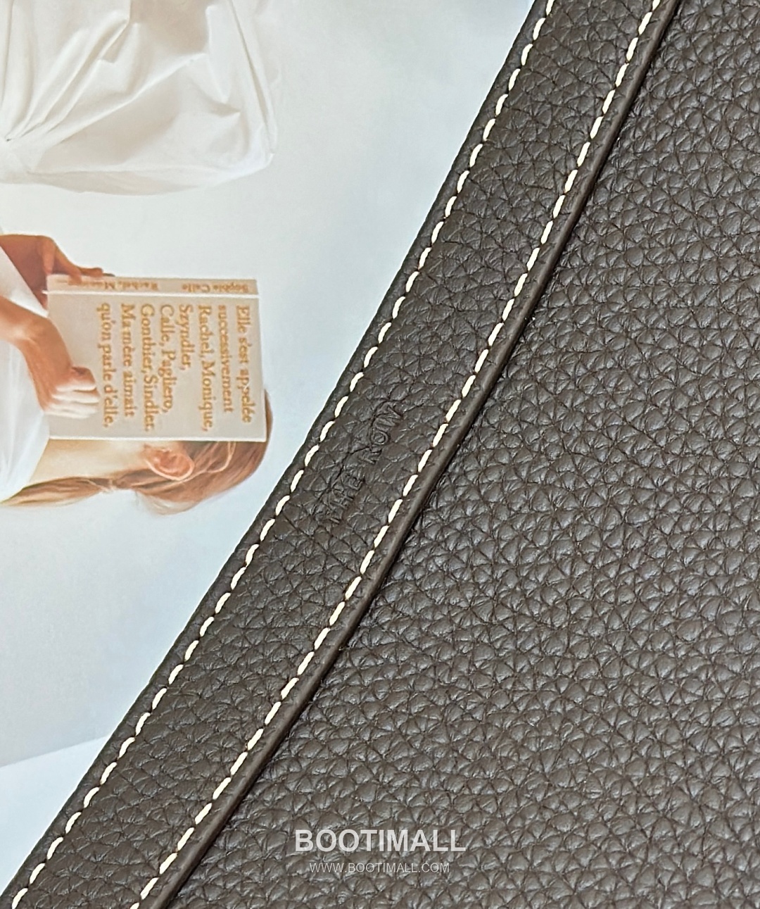 The Row Stitch TC Grained Cowhide Dark Tote Bag 마고 스티치 TC 리치패턴 소가죽 다크 토트백 30cm 9