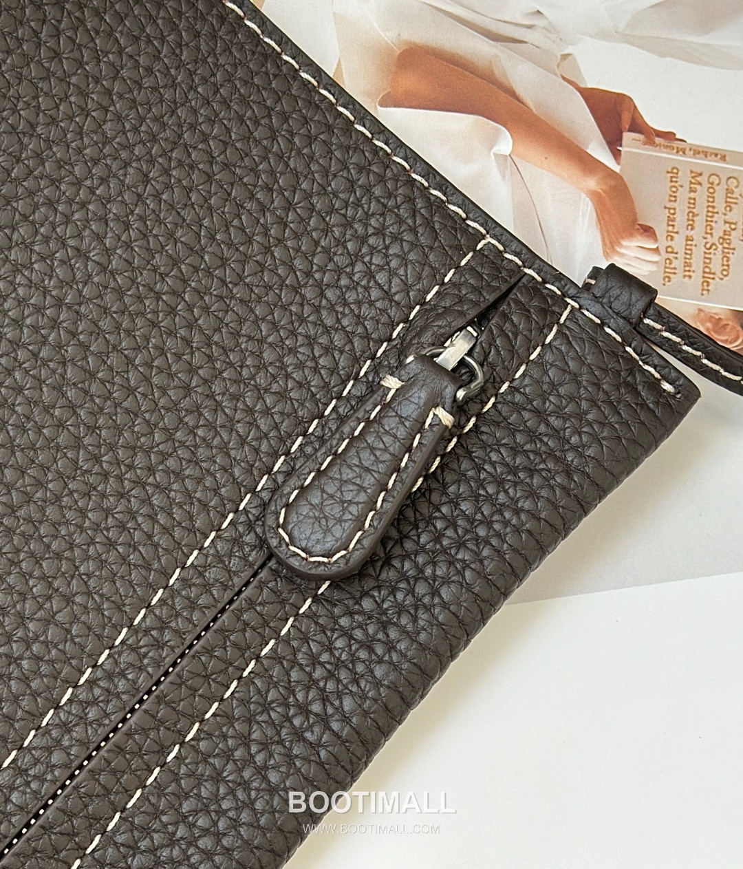 The Row Stitch TC Grained Cowhide Dark Tote Bag 마고 스티치 TC 리치패턴 소가죽 다크 토트백 30cm 11