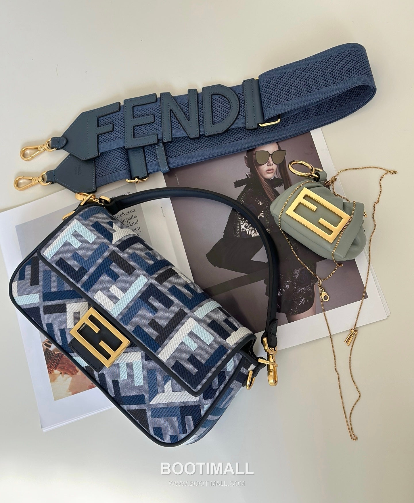 Fendi Baguette FF Embroidered Canvas Beige Shoulder Bag 펜디 바게트 FF 자수 캔버스 베이지 숄더백 27cm 2