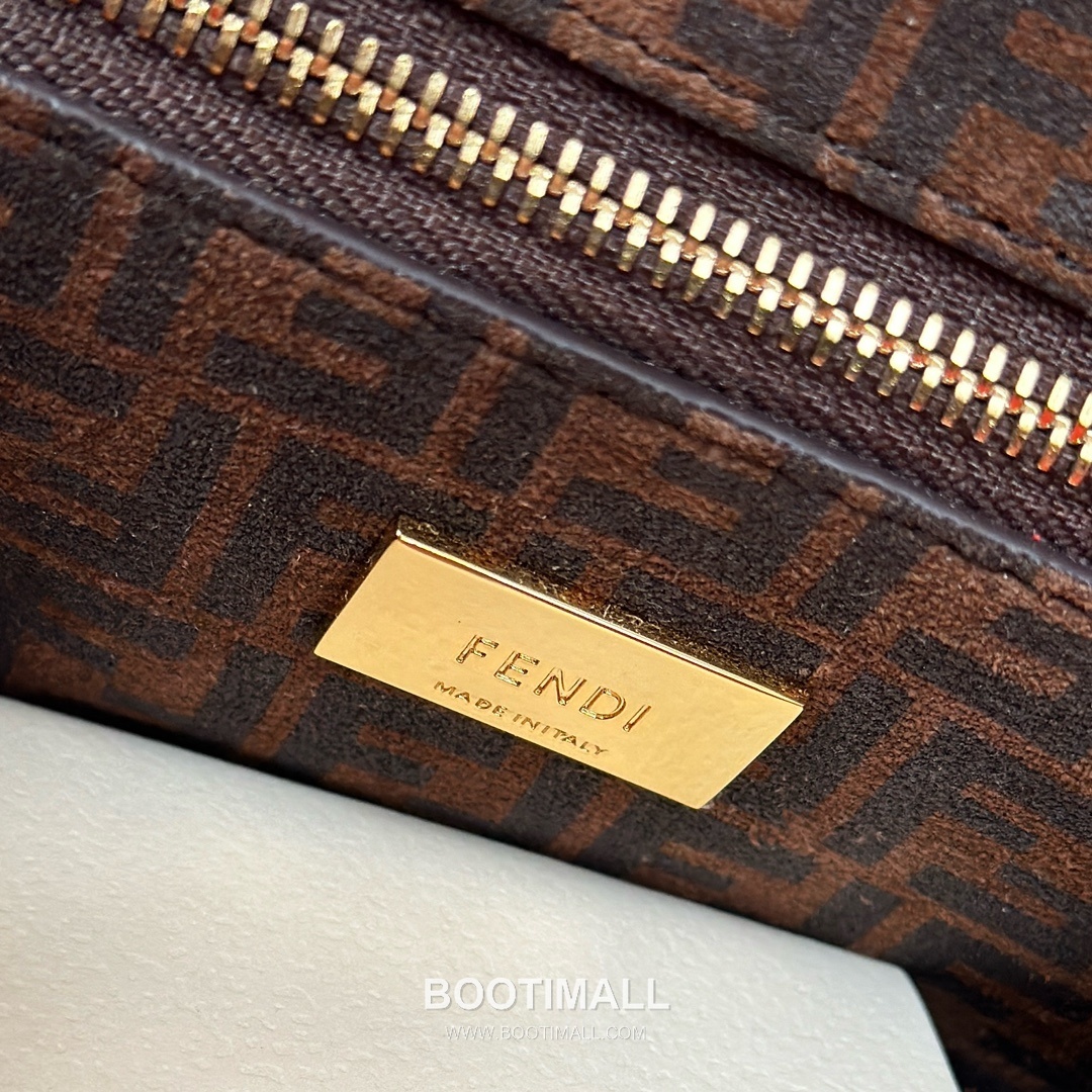 Fendi Peekaboo Classic Cowhide Orange Top Handle Bag 펜디 피카부 클래식 소가죽 오렌지 탑핸들백 23cm 10