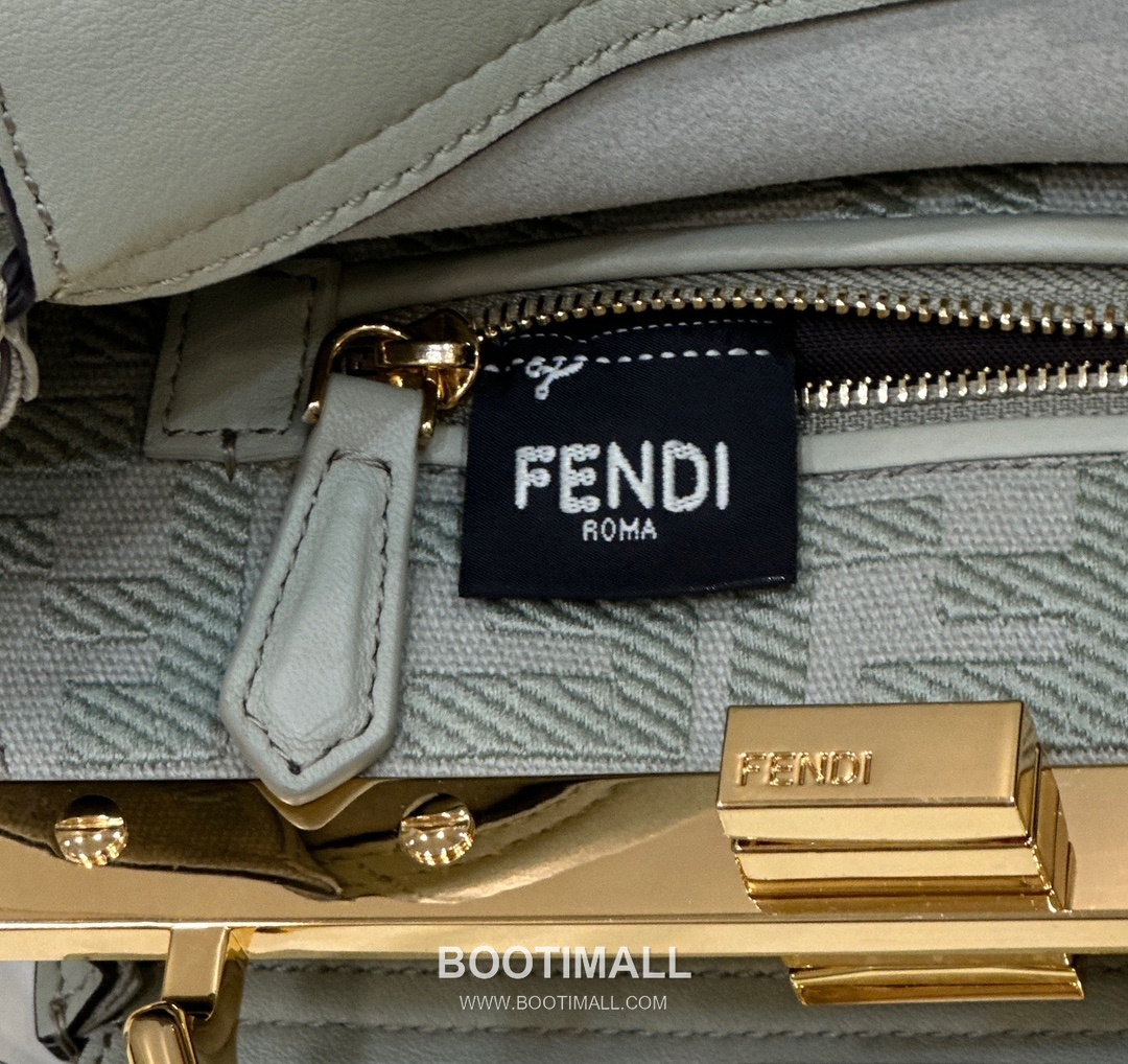 Fendi Peekaboo Classic FF Lining Calfskin Top Handle Bag 펜디 피카부 클래식 FF 안감 카프스킨 탑핸들백 23cm 14