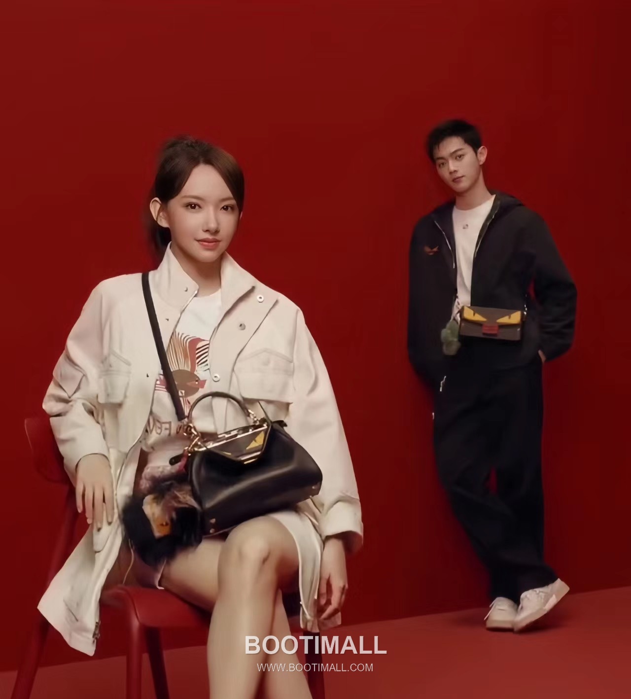 Fendi Peekaboo Monster Eye Calfskin Black Top Handle Bag 펜디 피카부 몬스터 아이 카프스킨 블랙 탑핸들백 23cm 2