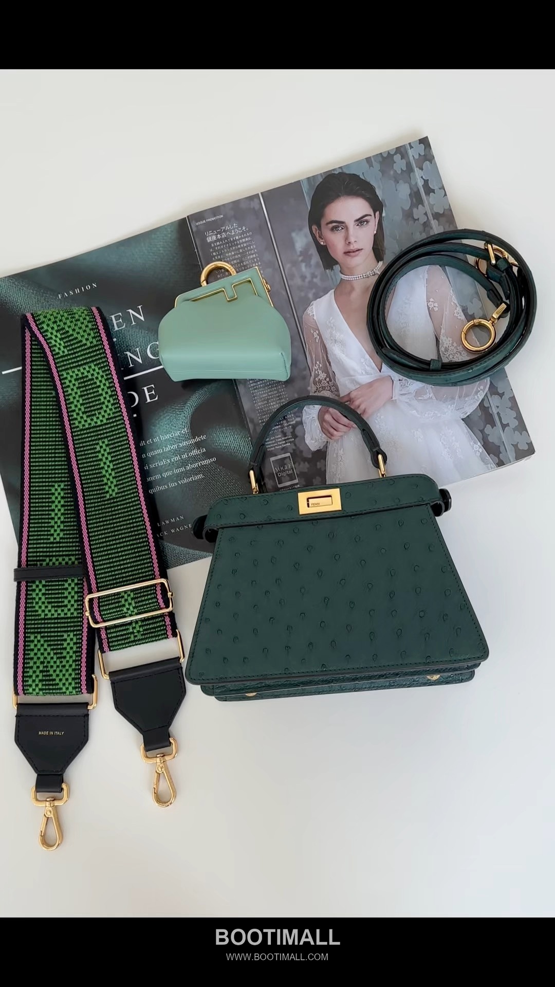 Fendi Peekaboo ISeeU Ostrich Leather Top Handle Bag 펜디 피카부 아이씨유 오스트리치 가죽 탑핸들백 27cm 7