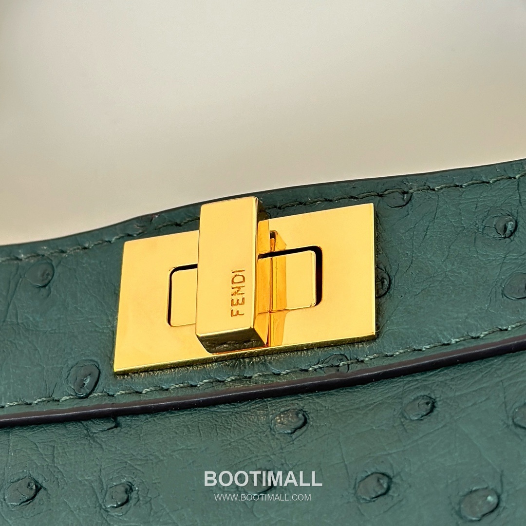 Fendi Peekaboo ISeeU Ostrich Leather Top Handle Bag 펜디 피카부 아이씨유 오스트리치 가죽 탑핸들백 27cm 14