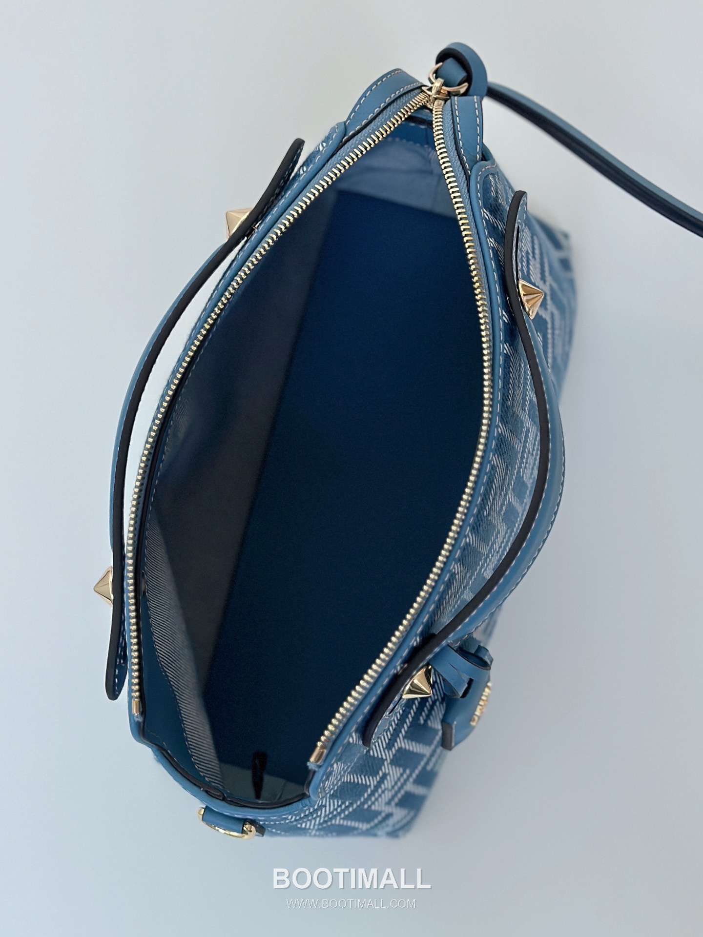 Fendi Denim Jacquard FF Boston Blue Top Handle Bag 펜디 데님 자카드 FF 보스턴 블루 탑핸들백 28cm 13