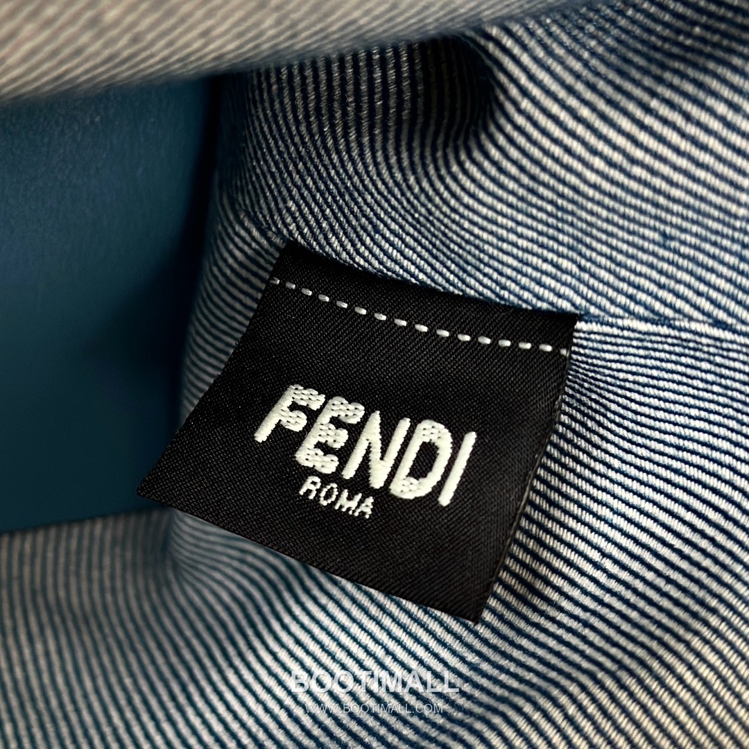 Fendi FF Denim Jacquard Boston Blue Top Handle Bag 펜디 FF 데님 자카드 보스턴 블루 탑핸들백 20cm 10