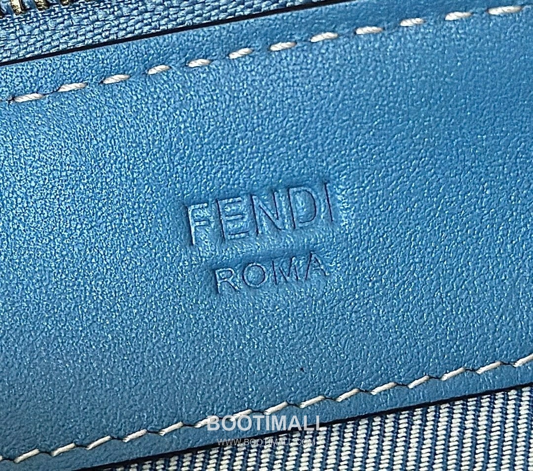 Fendi FF Denim Jacquard Boston Blue Top Handle Bag 펜디 FF 데님 자카드 보스턴 블루 탑핸들백 20cm 12
