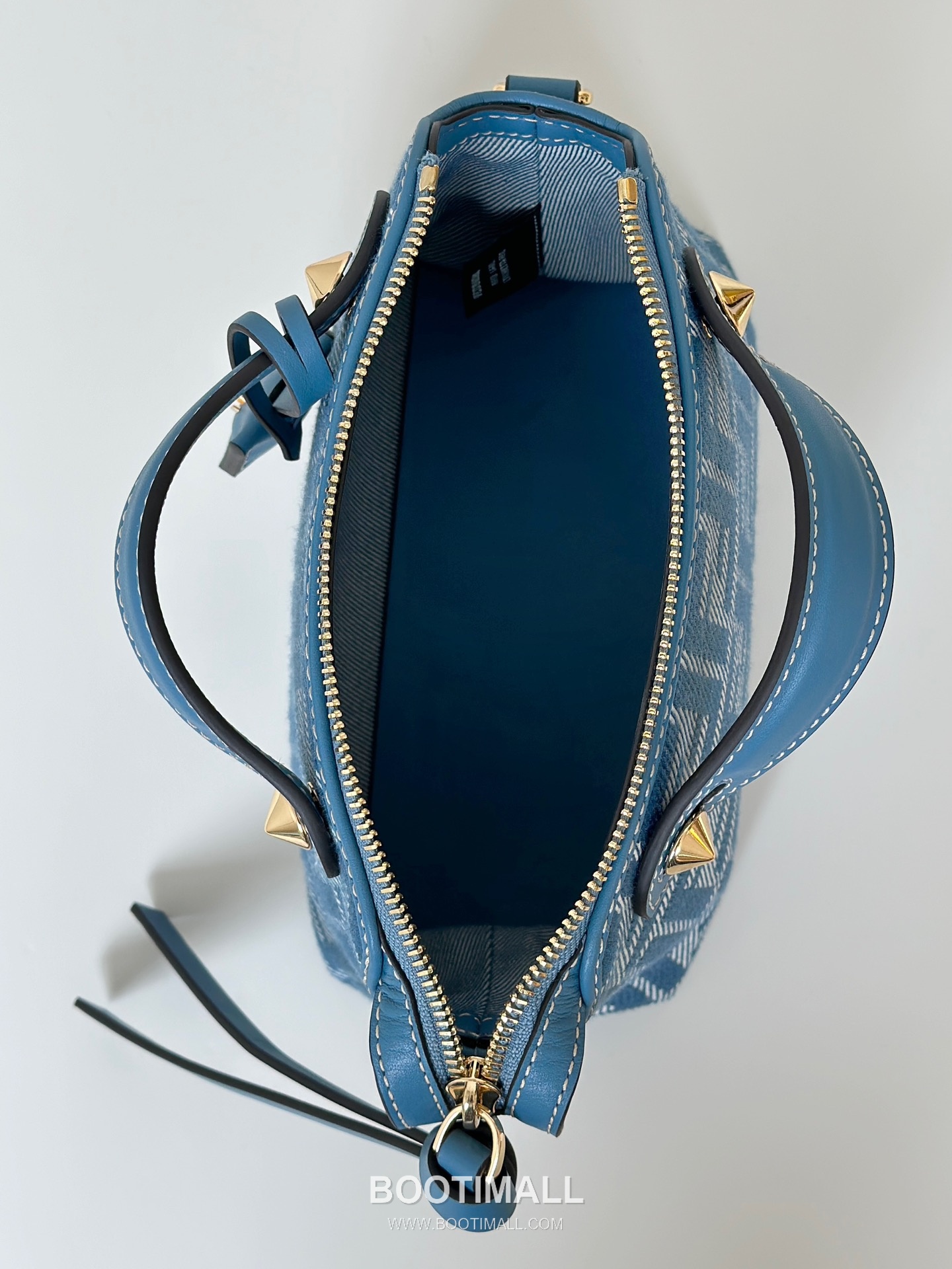 Fendi FF Denim Jacquard Boston Blue Top Handle Bag 펜디 FF 데님 자카드 보스턴 블루 탑핸들백 20cm 13