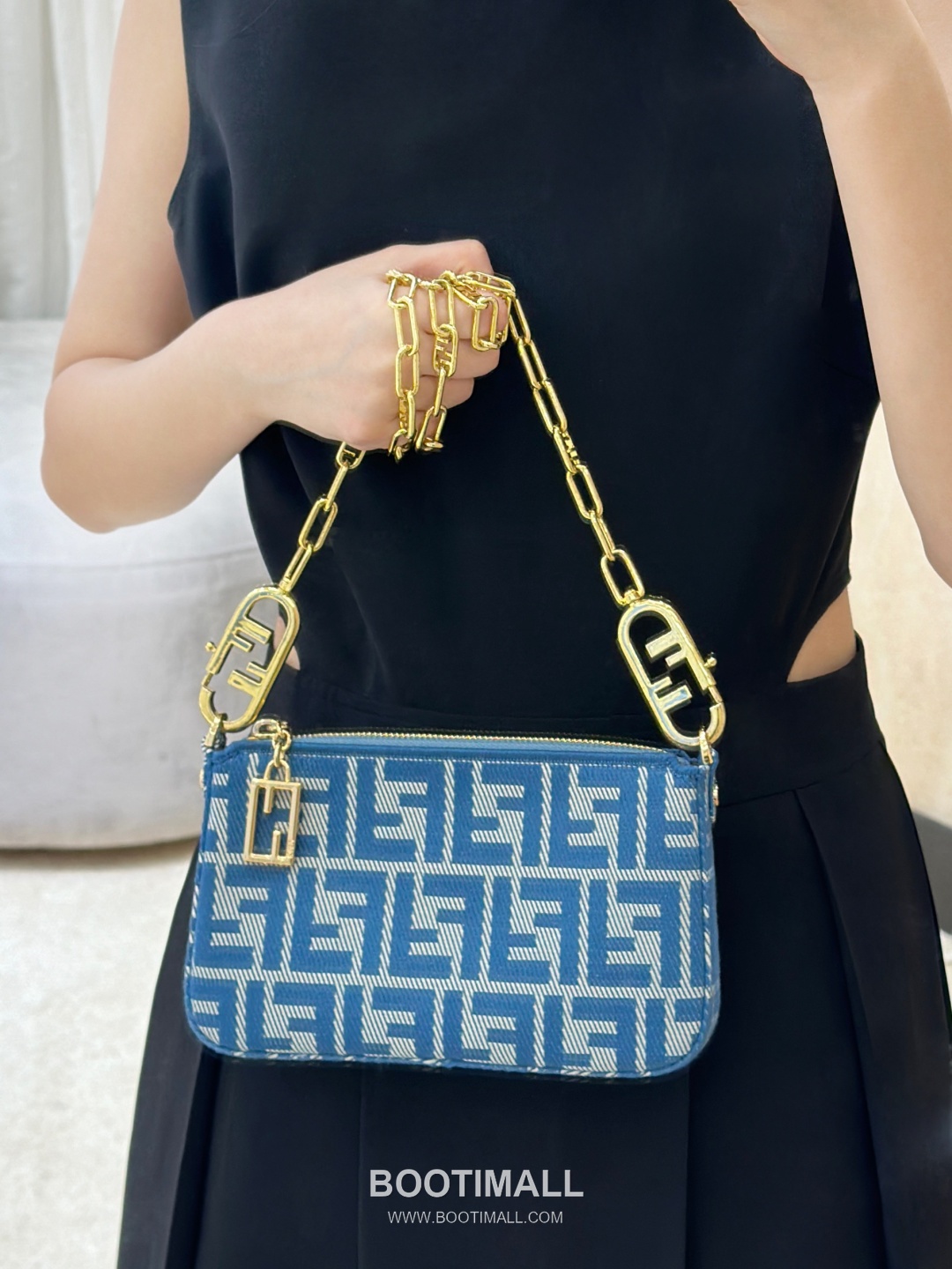 Fendi Baguette FF Jacquard Denim Clutch Bag 펜디 바게트 FF 자카드 데님 클러치백 20cm 5