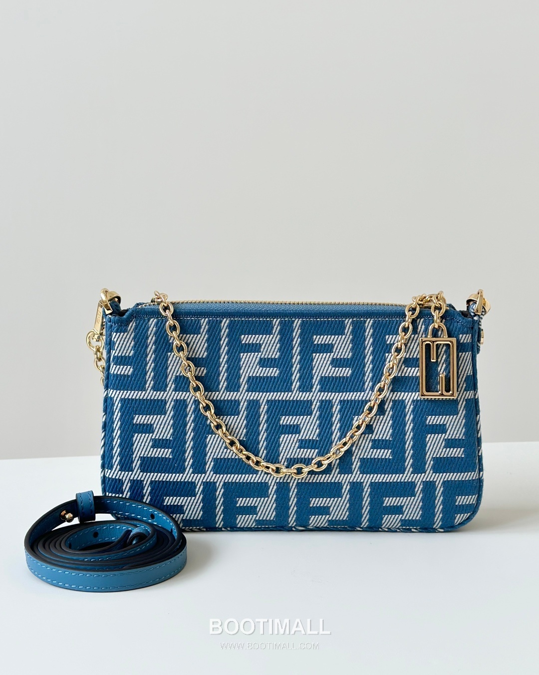 Fendi Baguette FF Jacquard Denim Clutch Bag 펜디 바게트 FF 자카드 데님 클러치백 20cm 7