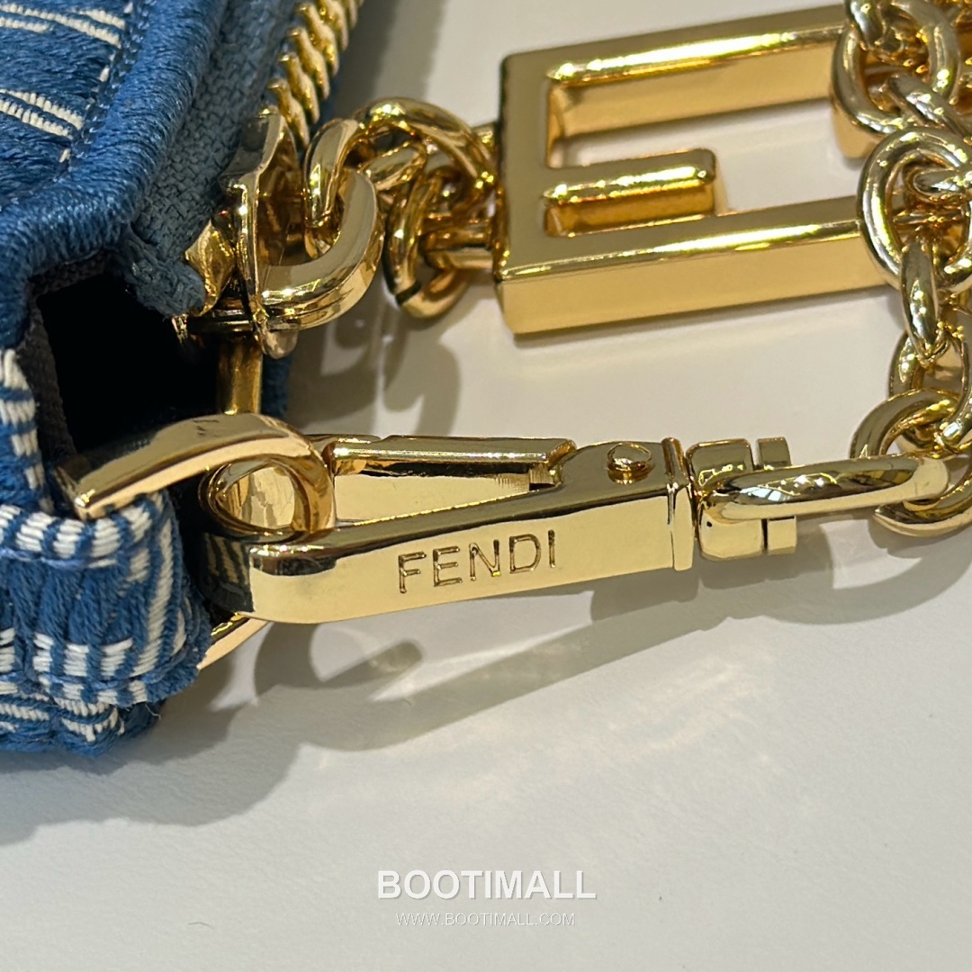 Fendi Baguette FF Jacquard Denim Clutch Bag 펜디 바게트 FF 자카드 데님 클러치백 20cm 11