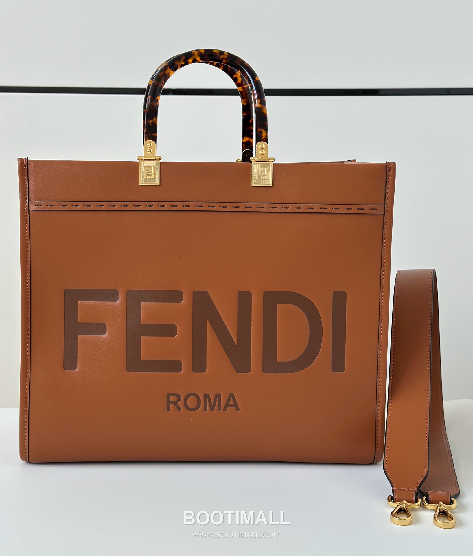 Fendi Sunshine Roma Embossed Amber Shopper Bag 펜디 선샤인 로마 엠보싱 앰버 쇼퍼백 36cm 9