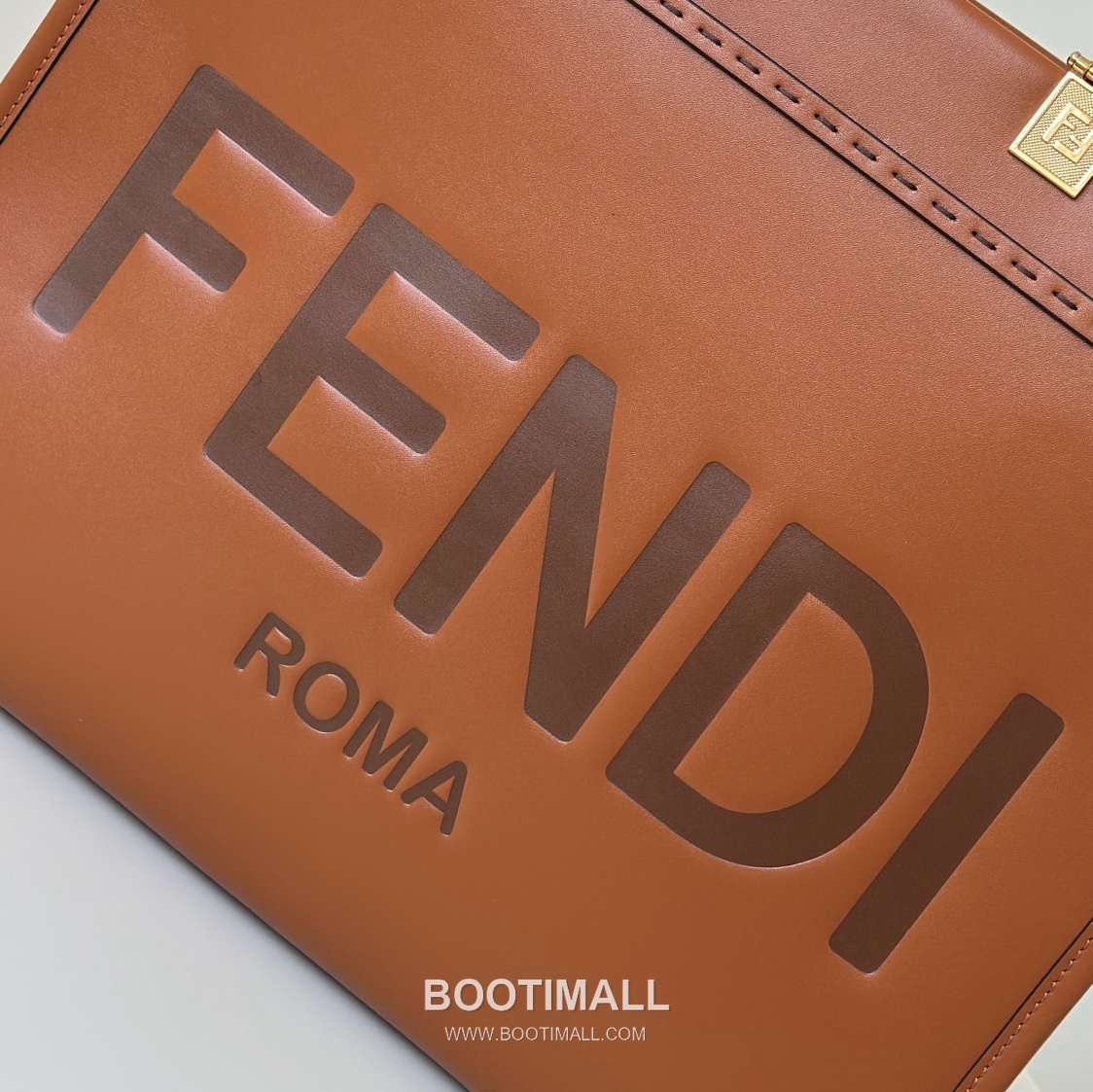 Fendi Sunshine Roma Embossed Amber Shopper Bag 펜디 선샤인 로마 엠보싱 앰버 쇼퍼백 36cm 13