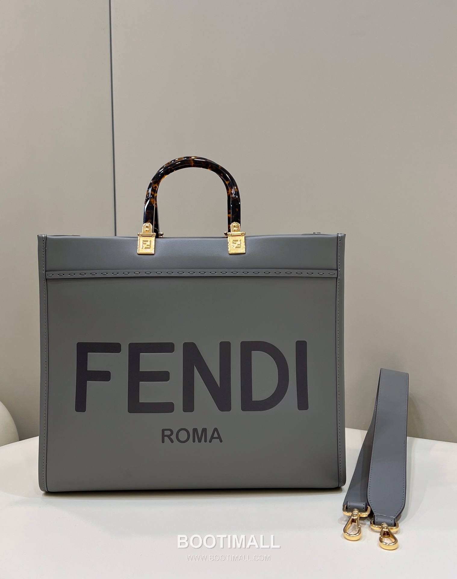 Fendi Amber Handle Shopper Cowhide Gray Bag 펜디 앰버 핸들 쇼퍼 소가죽 그레이 36cm 7