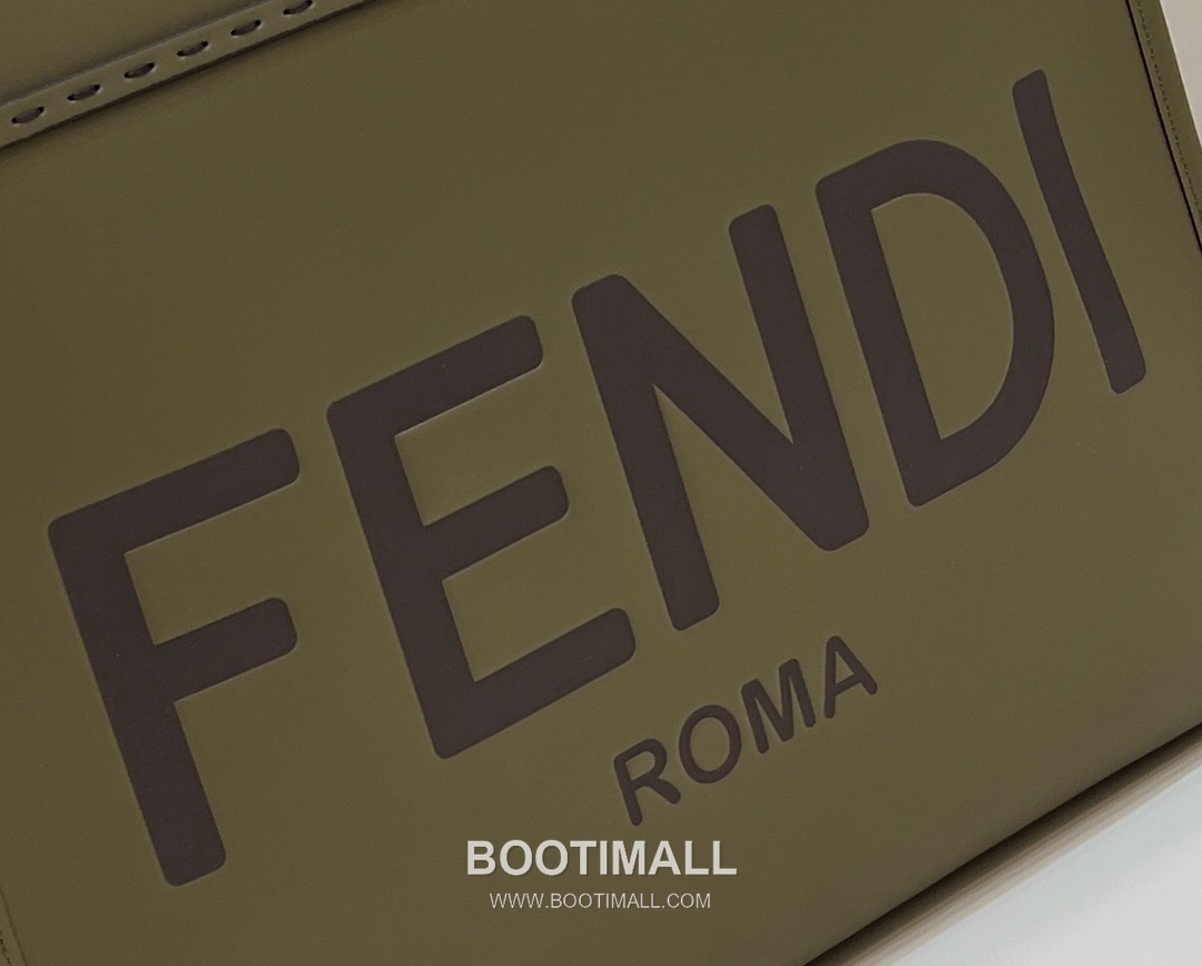 Fendi Amber Handle Shopping Cowhide Olive Green Shopper Bag 펜디 앰버 핸들 쇼핑 소가죽 올리브 그린 쇼퍼백 36cm 18