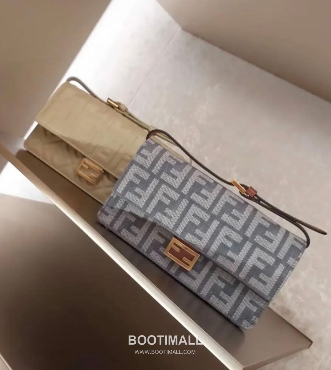 Fendi Baguette FF Denim Chain Wallet 펜디 바게트 FF 데님 체인 월렛 21cm 3