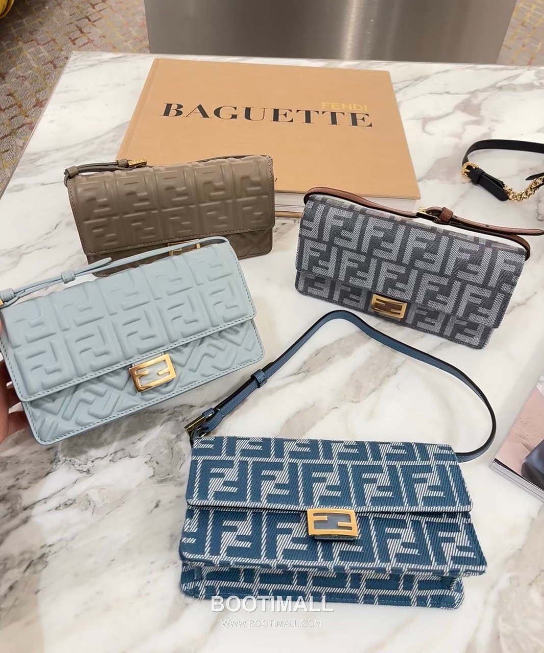 Fendi Baguette FF Denim Chain Wallet 펜디 바게트 FF 데님 체인 월렛 21cm 4